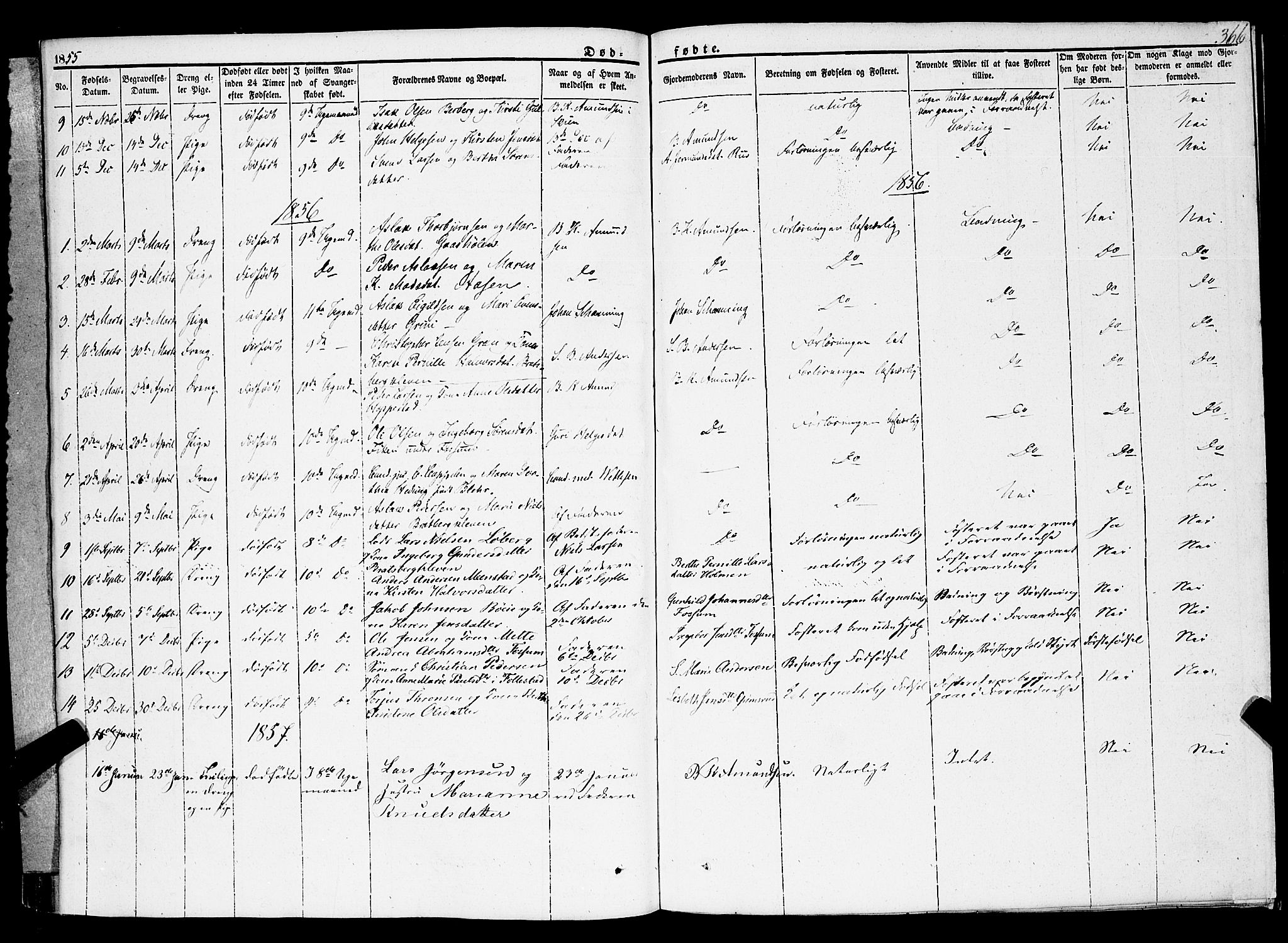 Gjerpen kirkebøker, SAKO/A-265/F/Fa/L0007b: Parish register (official) no. I 7B, 1834-1857, p. 366