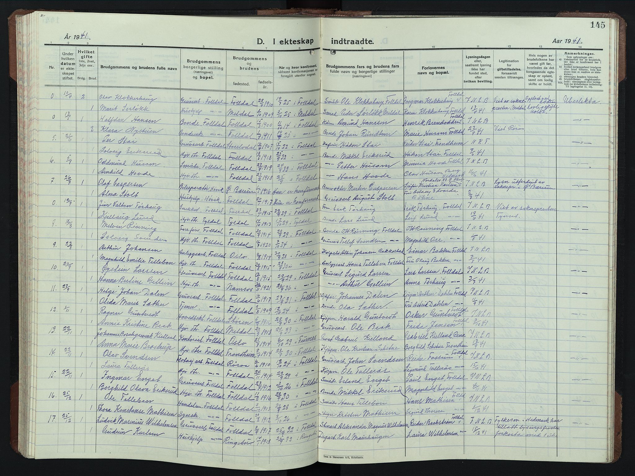 Alvdal prestekontor, AV/SAH-PREST-060/H/Ha/Hab/L0008: Parish register (copy) no. 8, 1925-1953, p. 145