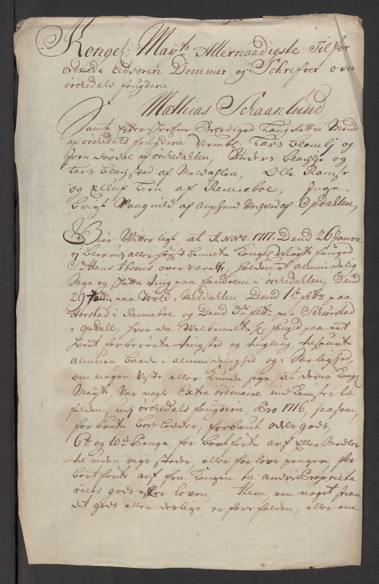 Rentekammeret inntil 1814, Reviderte regnskaper, Fogderegnskap, AV/RA-EA-4092/R60/L3967: Fogderegnskap Orkdal og Gauldal, 1716, p. 249