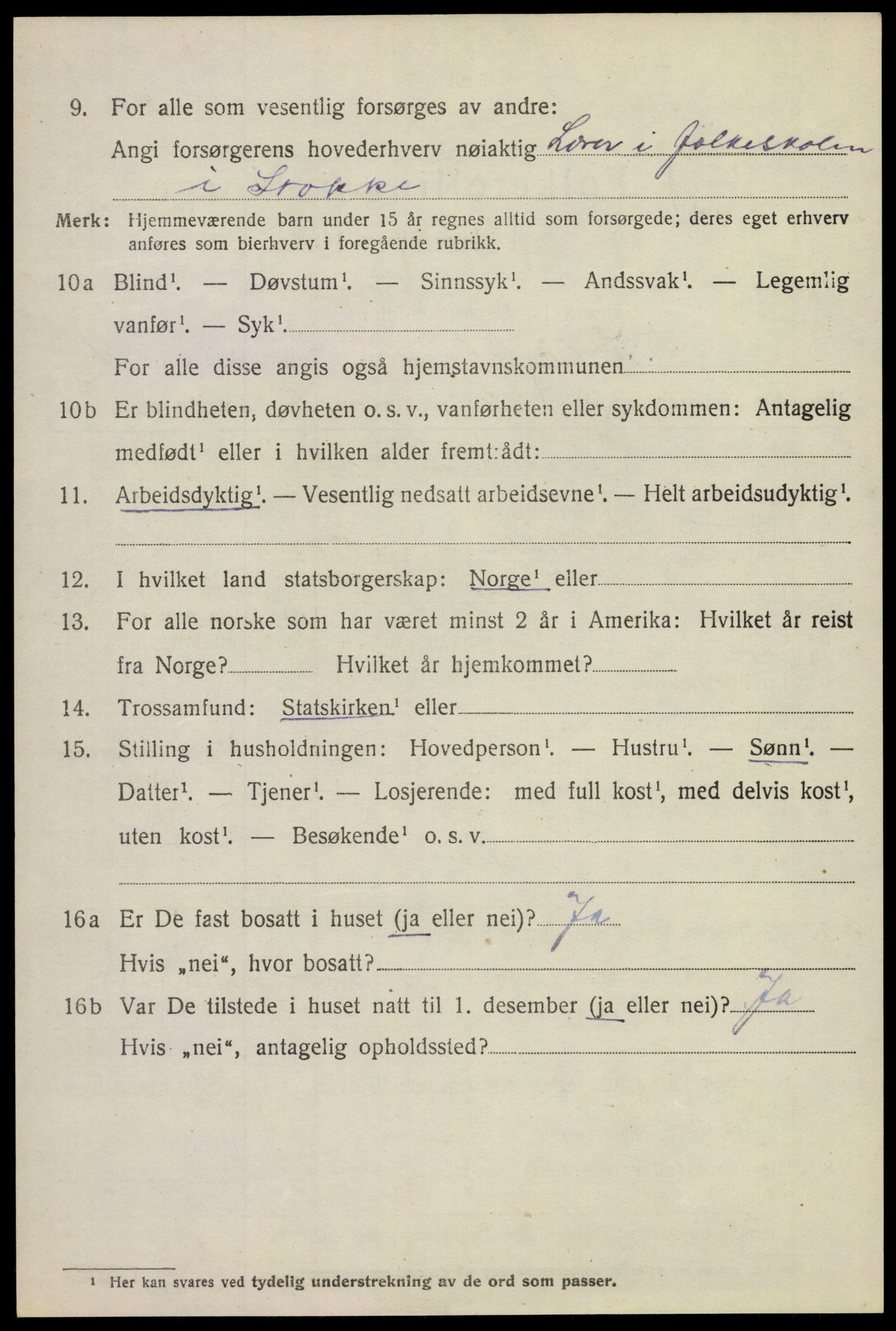 SAKO, 1920 census for Stokke, 1920, p. 2041