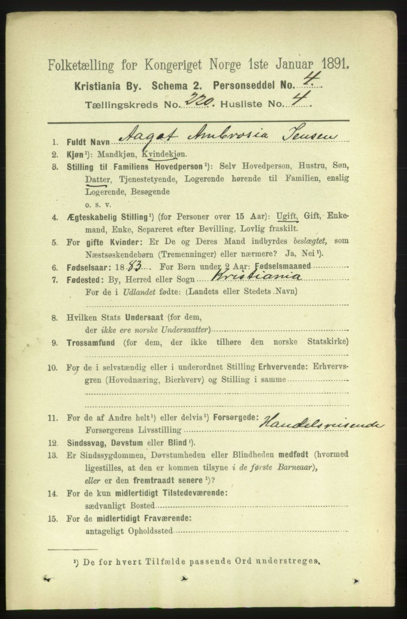 RA, 1891 census for 0301 Kristiania, 1891, p. 130718
