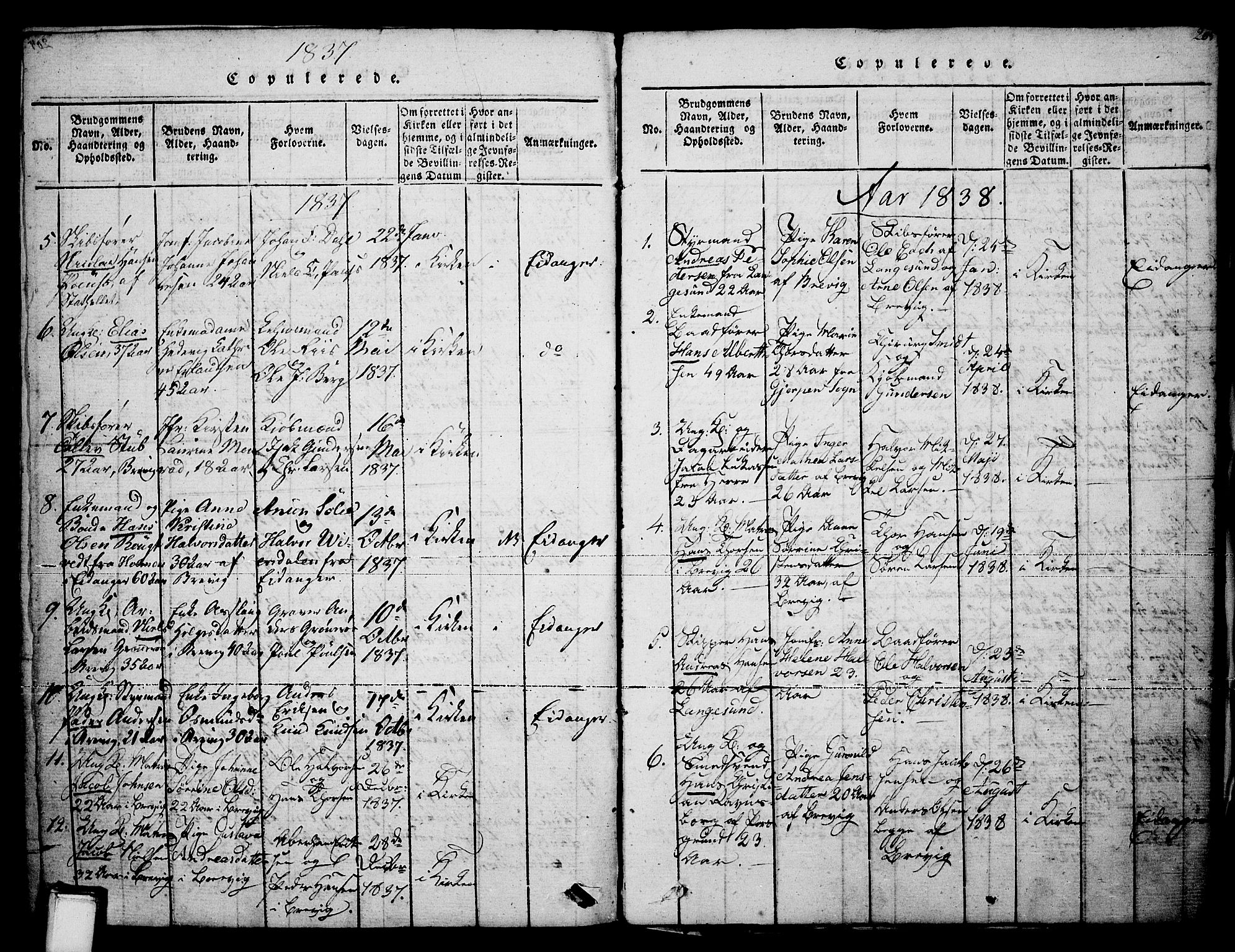 Brevik kirkebøker, SAKO/A-255/F/Fa/L0004: Parish register (official) no. 4, 1814-1846, p. 205