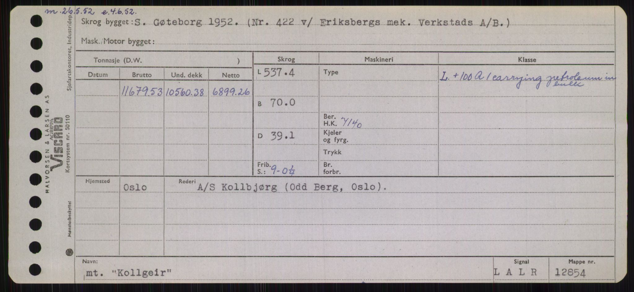 Sjøfartsdirektoratet med forløpere, Skipsmålingen, RA/S-1627/H/Hb/L0003: Fartøy, I-N, p. 111