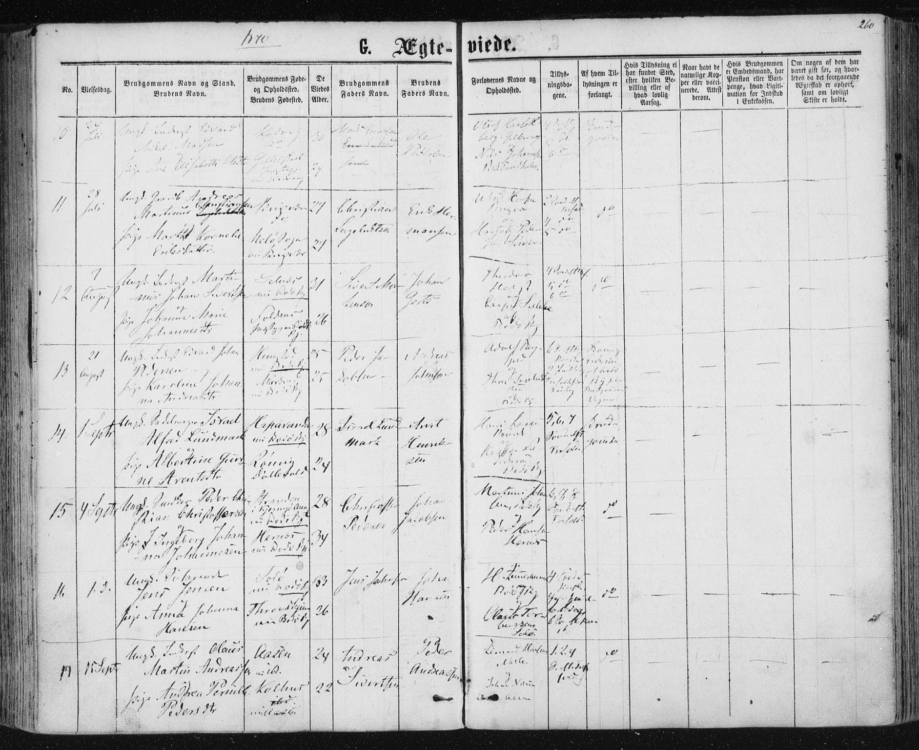 Ministerialprotokoller, klokkerbøker og fødselsregistre - Nordland, SAT/A-1459/801/L0008: Parish register (official) no. 801A08, 1864-1875, p. 260