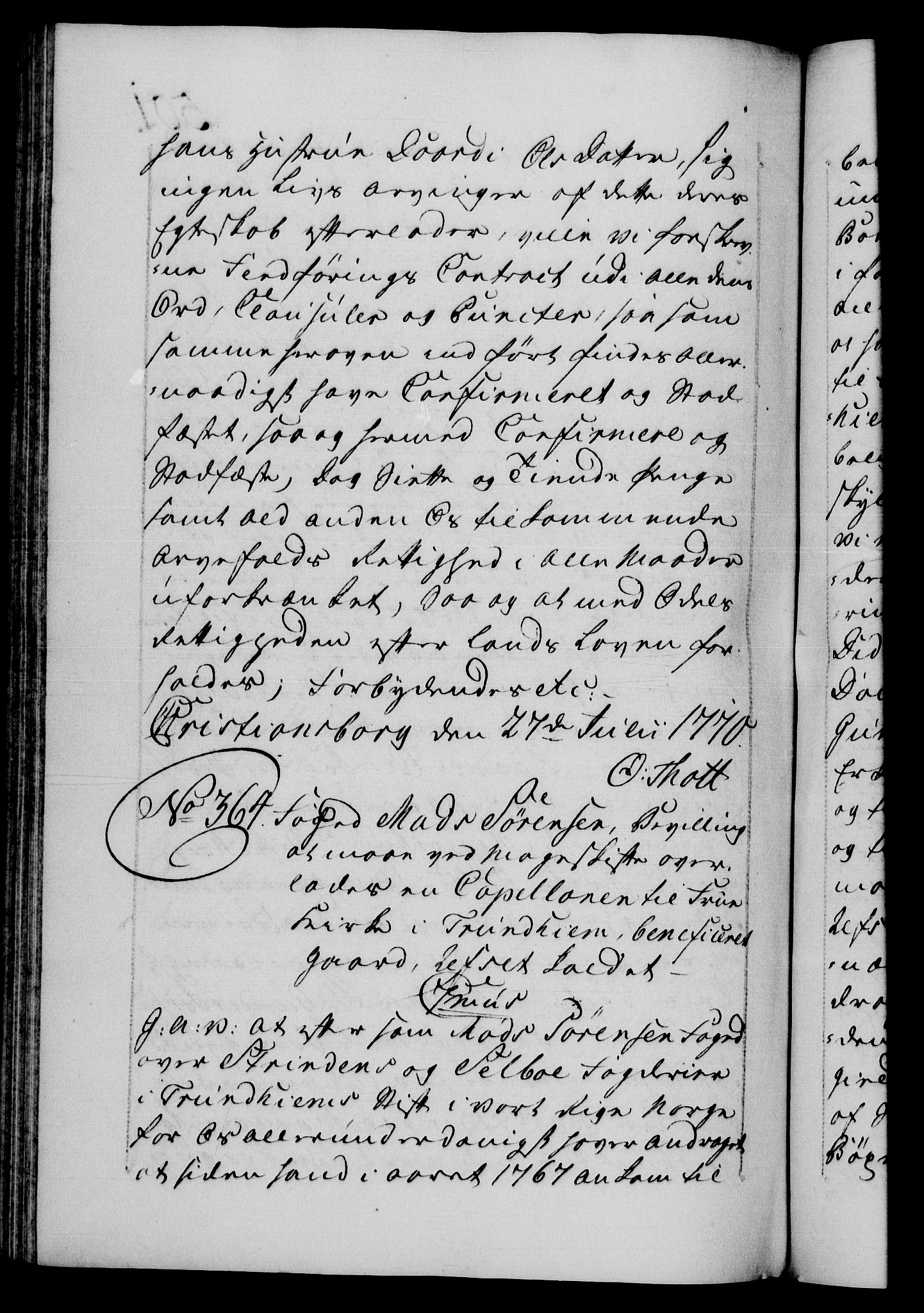 Danske Kanselli 1572-1799, AV/RA-EA-3023/F/Fc/Fca/Fcaa/L0044: Norske registre, 1769-1771, p. 501b