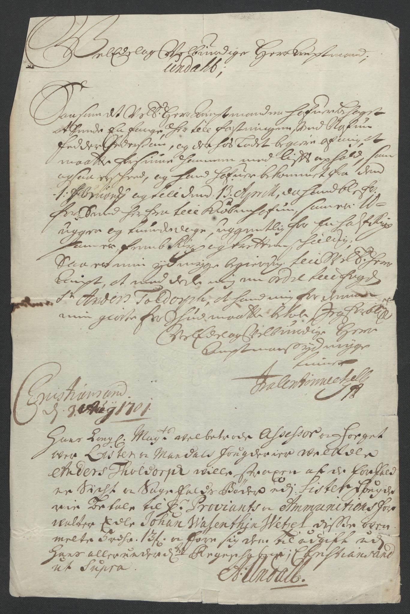 Rentekammeret inntil 1814, Reviderte regnskaper, Fogderegnskap, RA/EA-4092/R43/L2549: Fogderegnskap Lista og Mandal, 1701-1702, p. 205