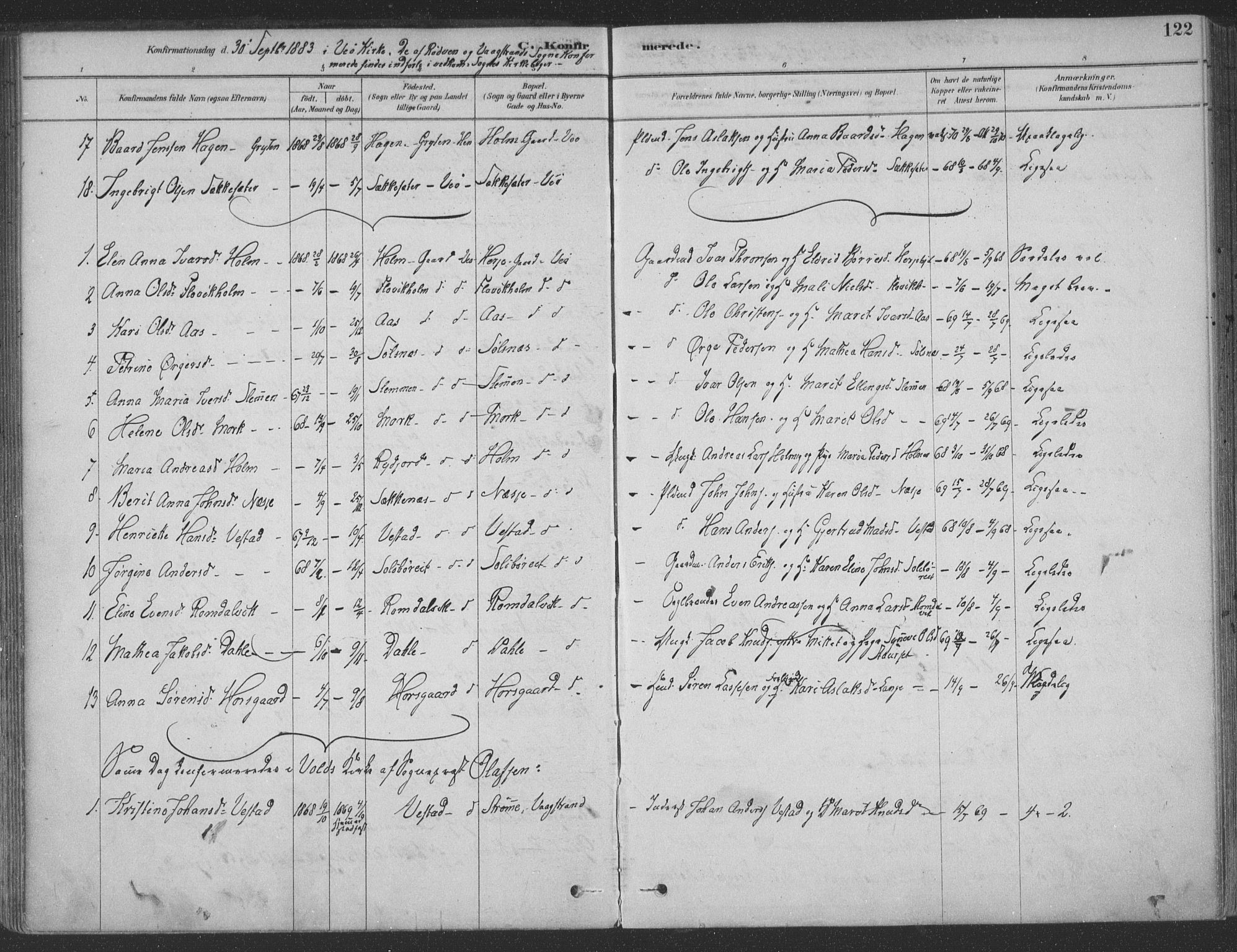 Ministerialprotokoller, klokkerbøker og fødselsregistre - Møre og Romsdal, AV/SAT-A-1454/547/L0604: Parish register (official) no. 547A06, 1878-1906, p. 122