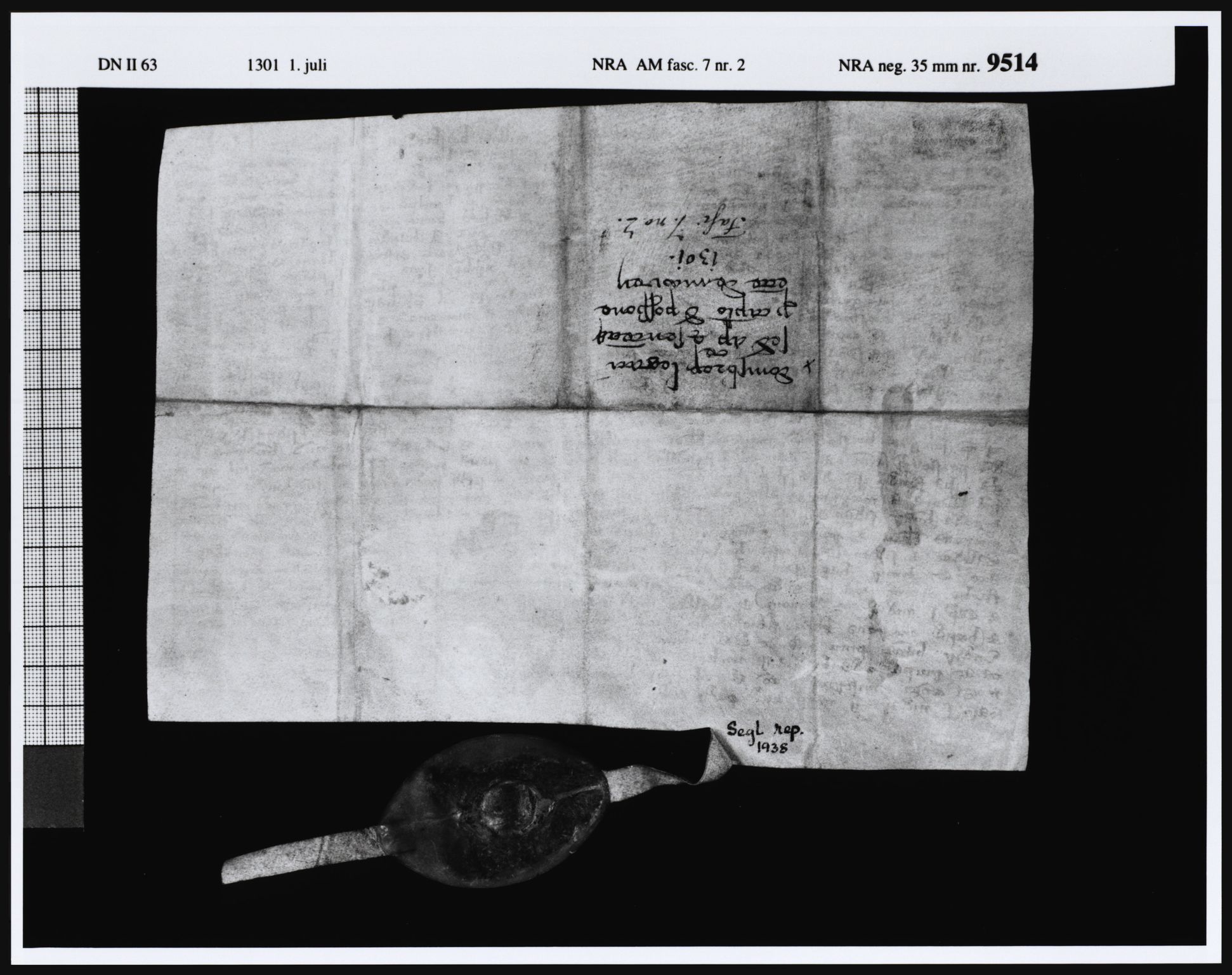 Riksarkivets diplomsamling, AV/RA-EA-5965/F05/L0020: NRA AM fasc. 7 nr. 2-4, 1301, p. 8