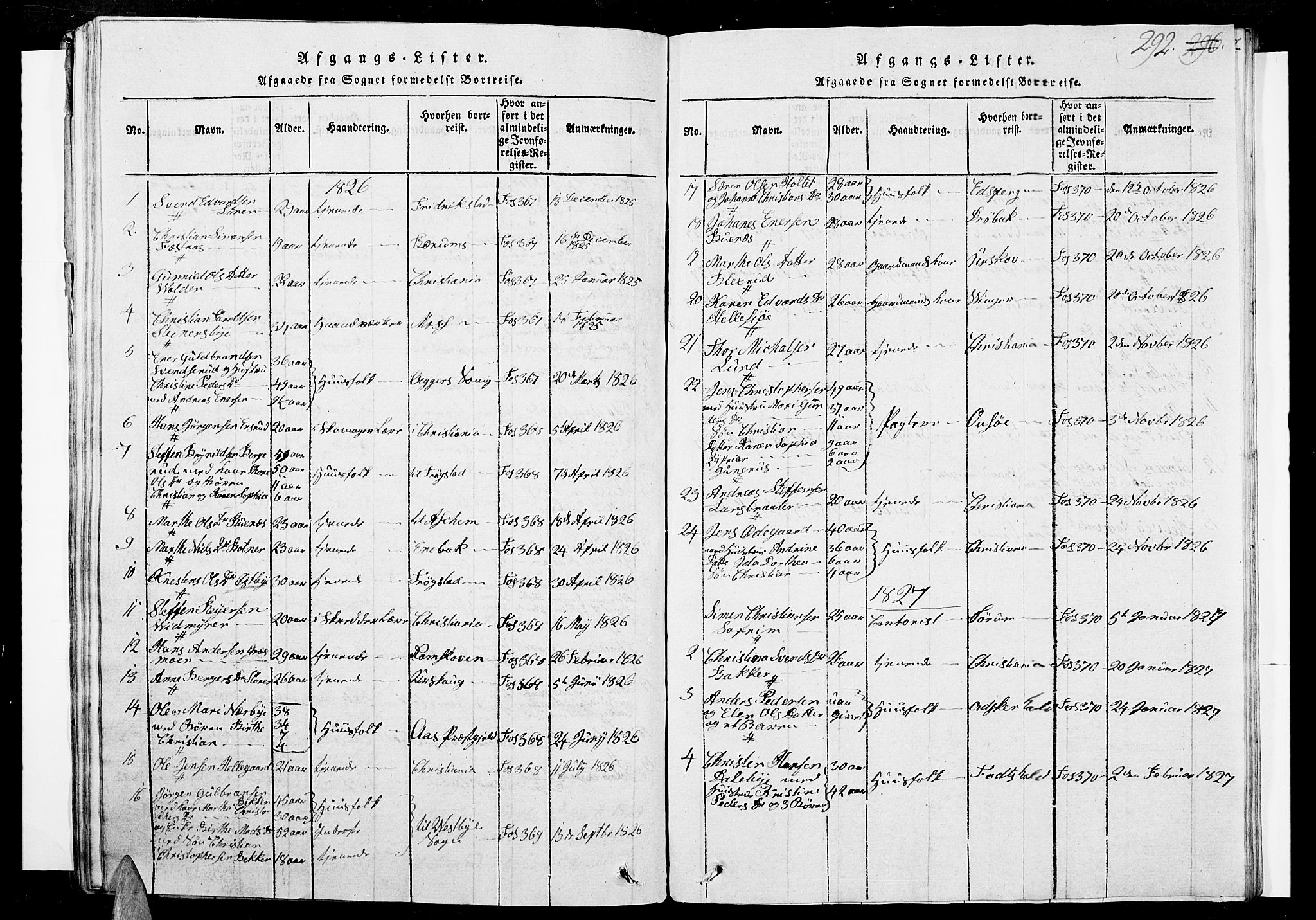 Høland prestekontor Kirkebøker, SAO/A-10346a/G/Ga/L0001: Parish register (copy) no. I 1, 1814-1827, p. 292
