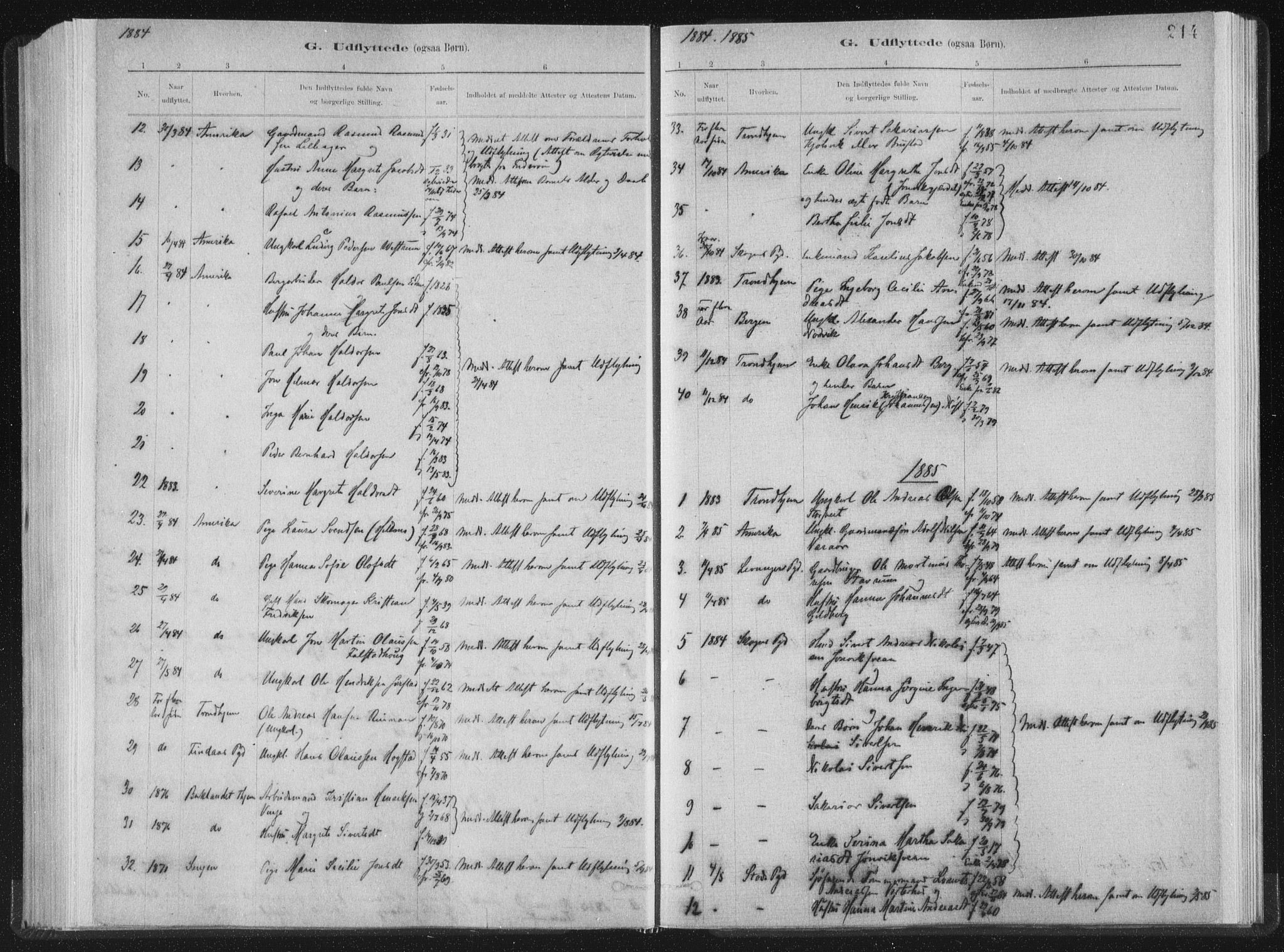 Ministerialprotokoller, klokkerbøker og fødselsregistre - Nord-Trøndelag, SAT/A-1458/722/L0220: Parish register (official) no. 722A07, 1881-1908, p. 214