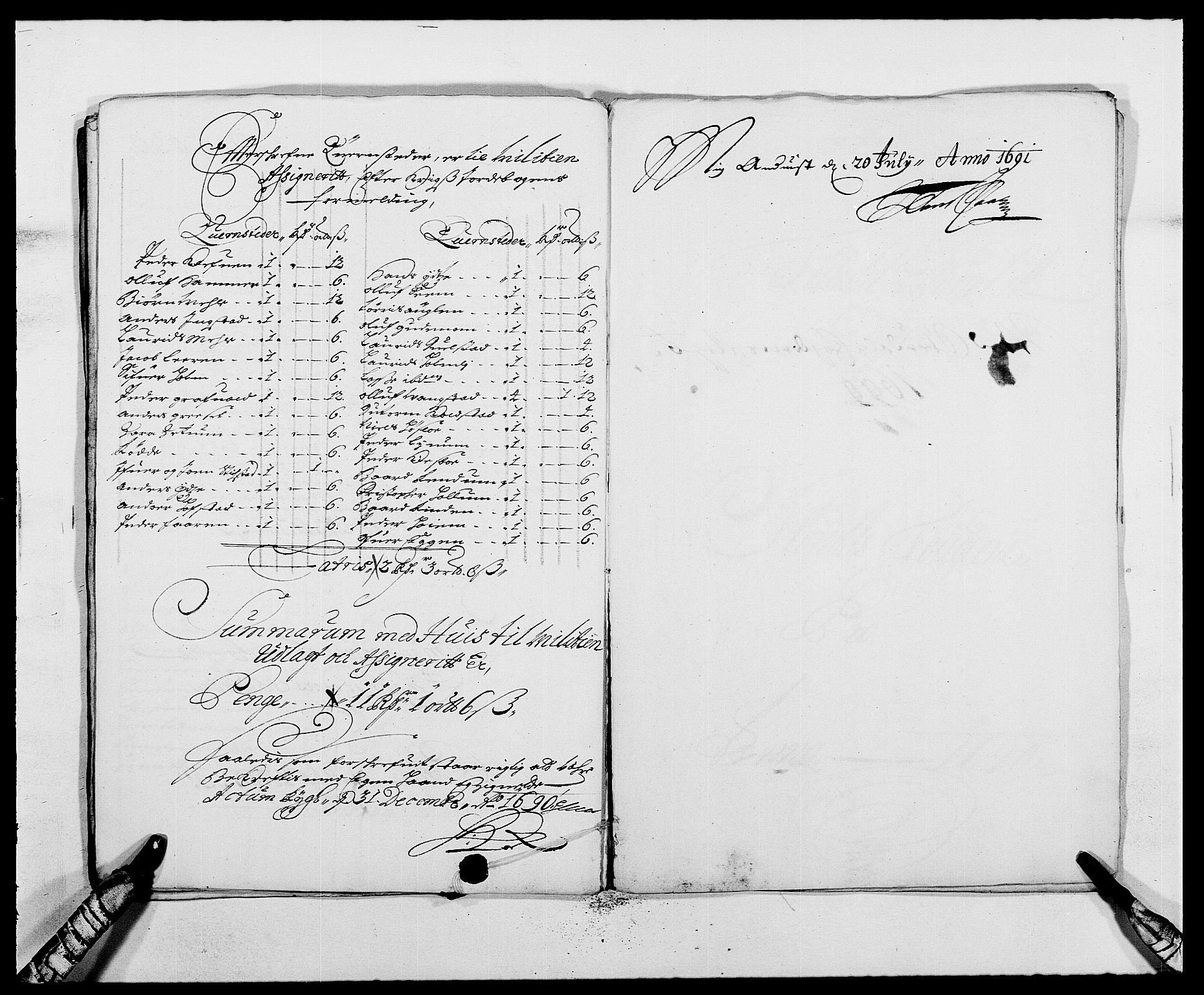 Rentekammeret inntil 1814, Reviderte regnskaper, Fogderegnskap, RA/EA-4092/R62/L4184: Fogderegnskap Stjørdal og Verdal, 1690-1691, p. 88