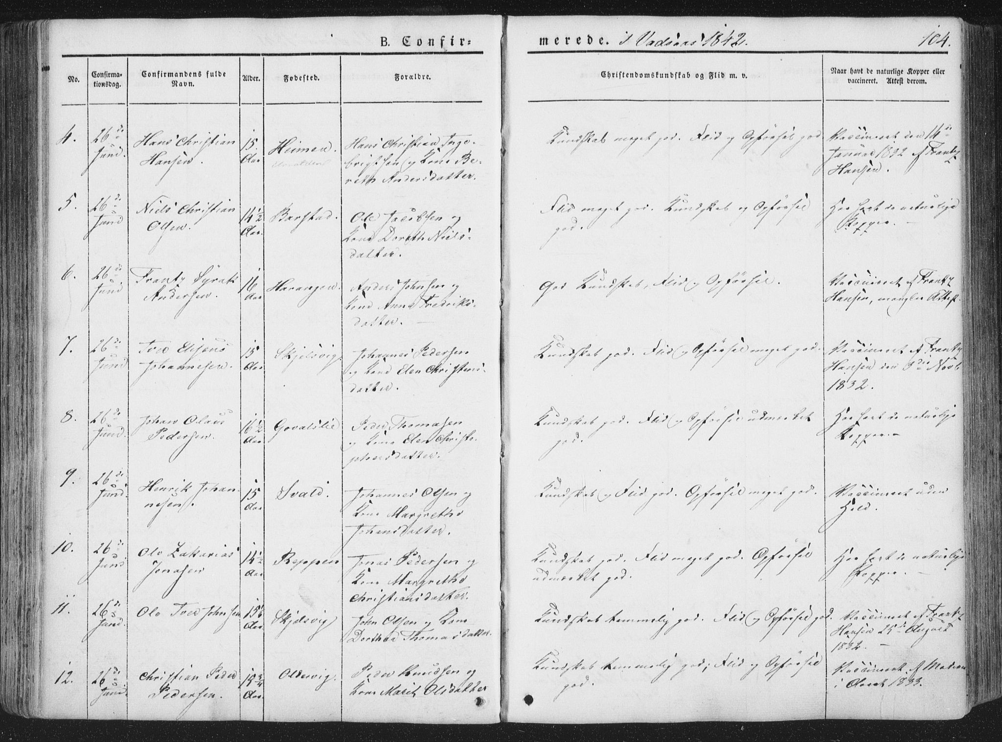 Ministerialprotokoller, klokkerbøker og fødselsregistre - Nordland, AV/SAT-A-1459/810/L0144: Parish register (official) no. 810A07 /1, 1841-1862, p. 104