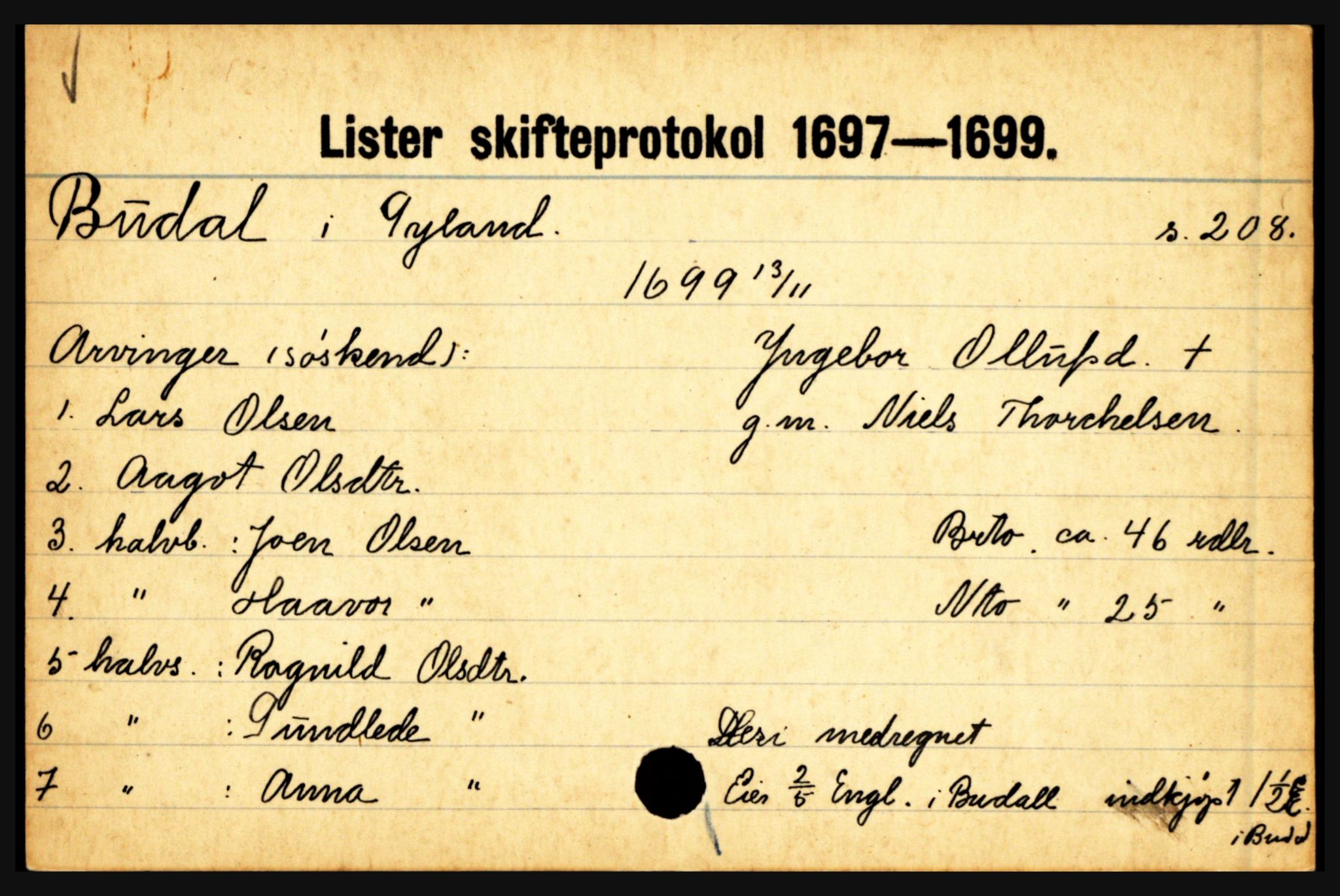 Lister sorenskriveri, AV/SAK-1221-0003/H, p. 3961