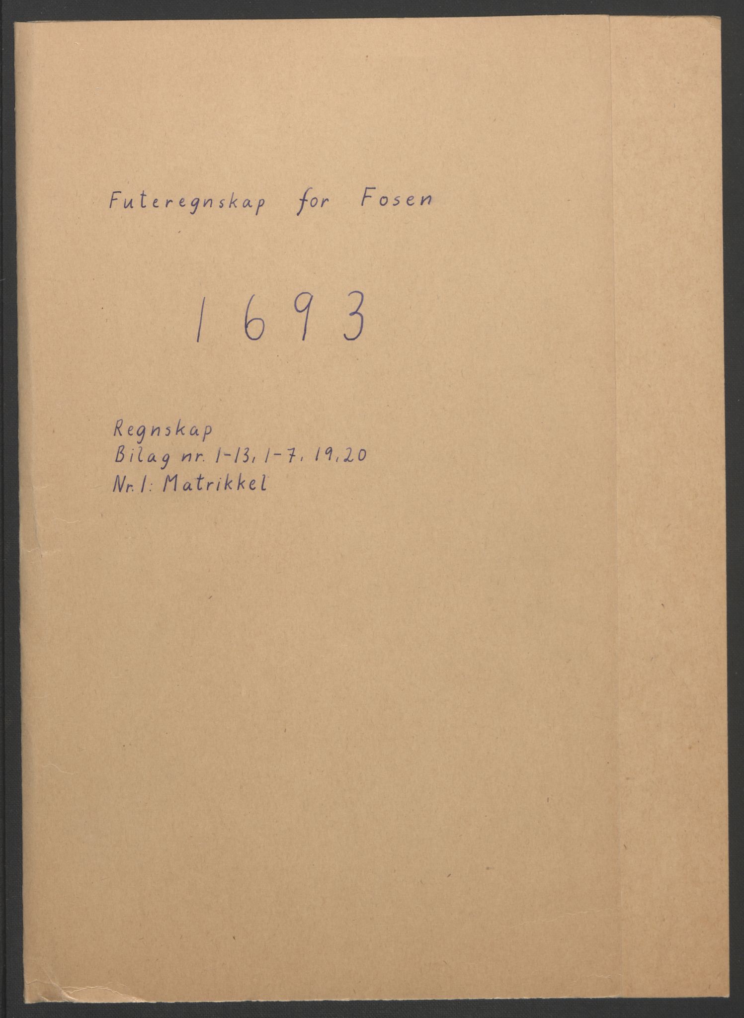 Rentekammeret inntil 1814, Reviderte regnskaper, Fogderegnskap, RA/EA-4092/R57/L3849: Fogderegnskap Fosen, 1692-1693, p. 370