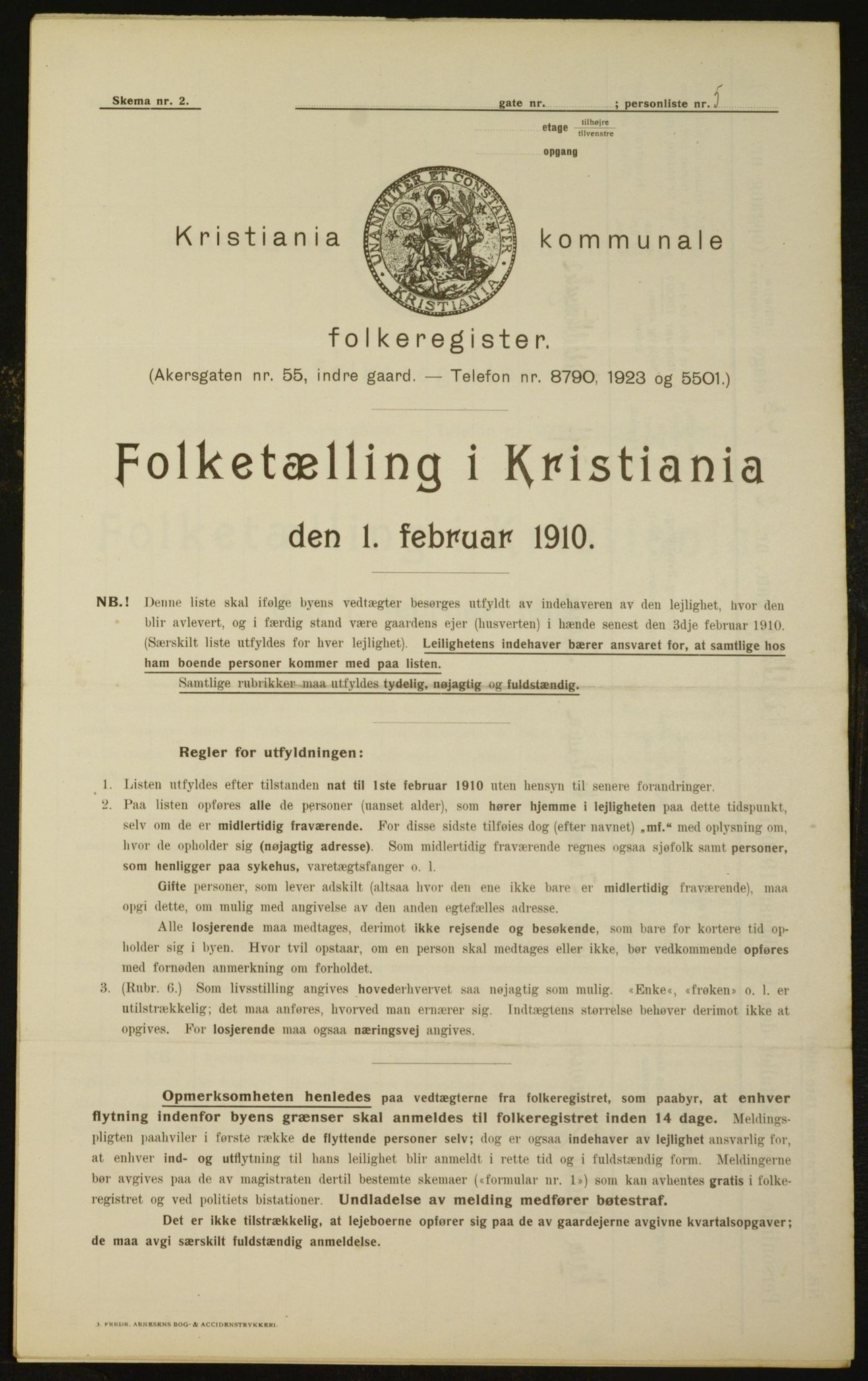 OBA, Municipal Census 1910 for Kristiania, 1910, p. 63223