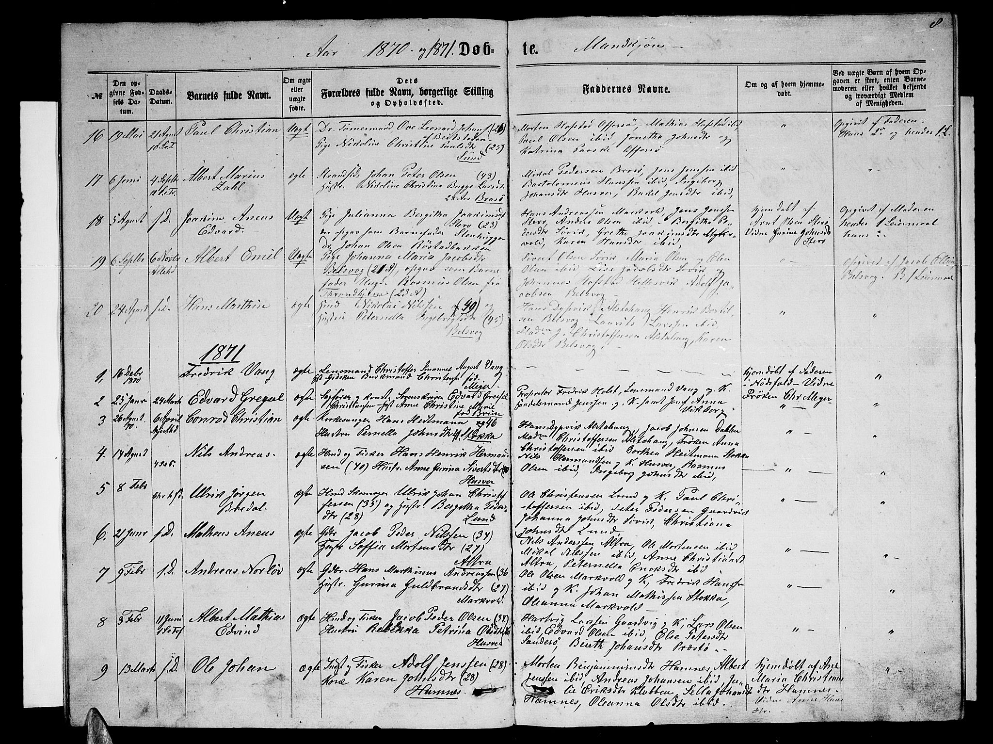 Ministerialprotokoller, klokkerbøker og fødselsregistre - Nordland, SAT/A-1459/830/L0461: Parish register (copy) no. 830C03, 1866-1881, p. 8