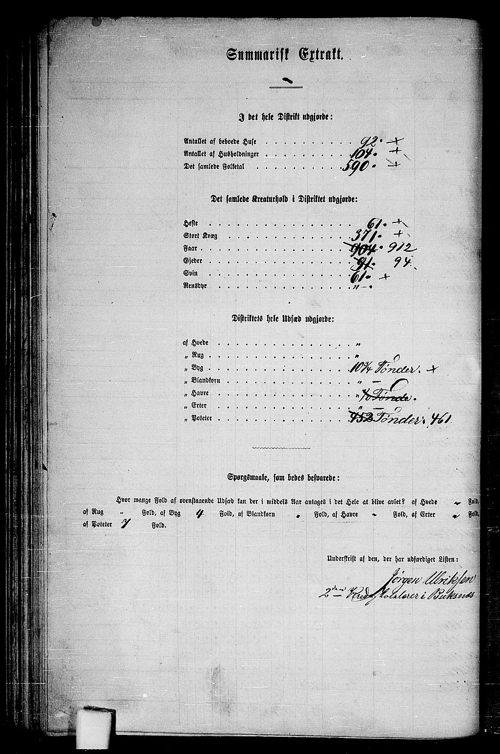 RA, 1865 census for Buksnes, 1865, p. 51