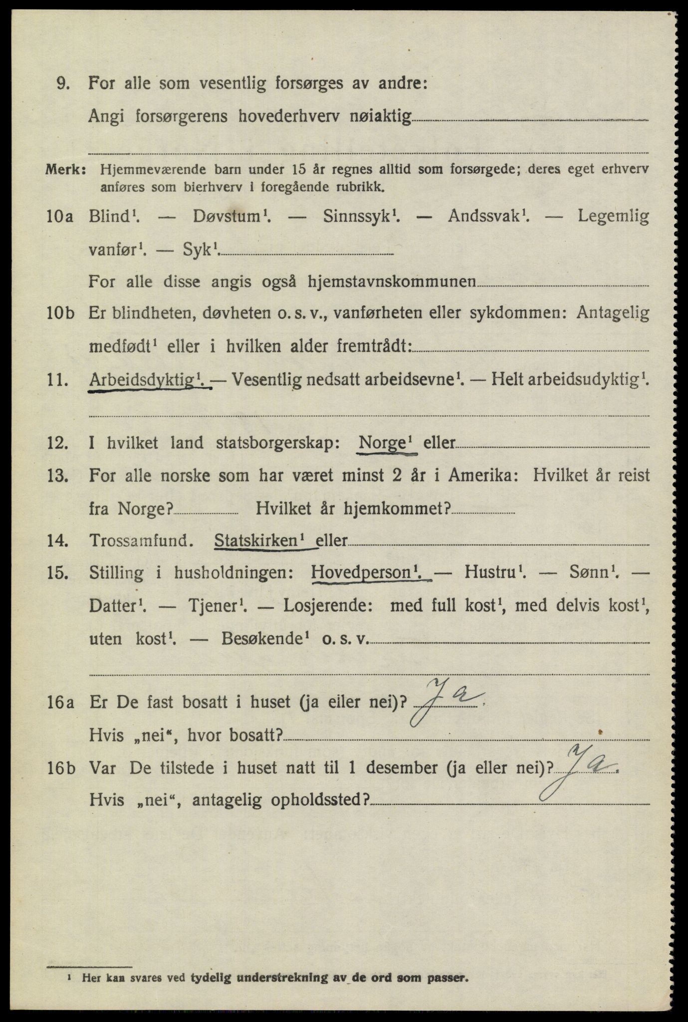 SAKO, 1920 census for Sannidal, 1920, p. 4690