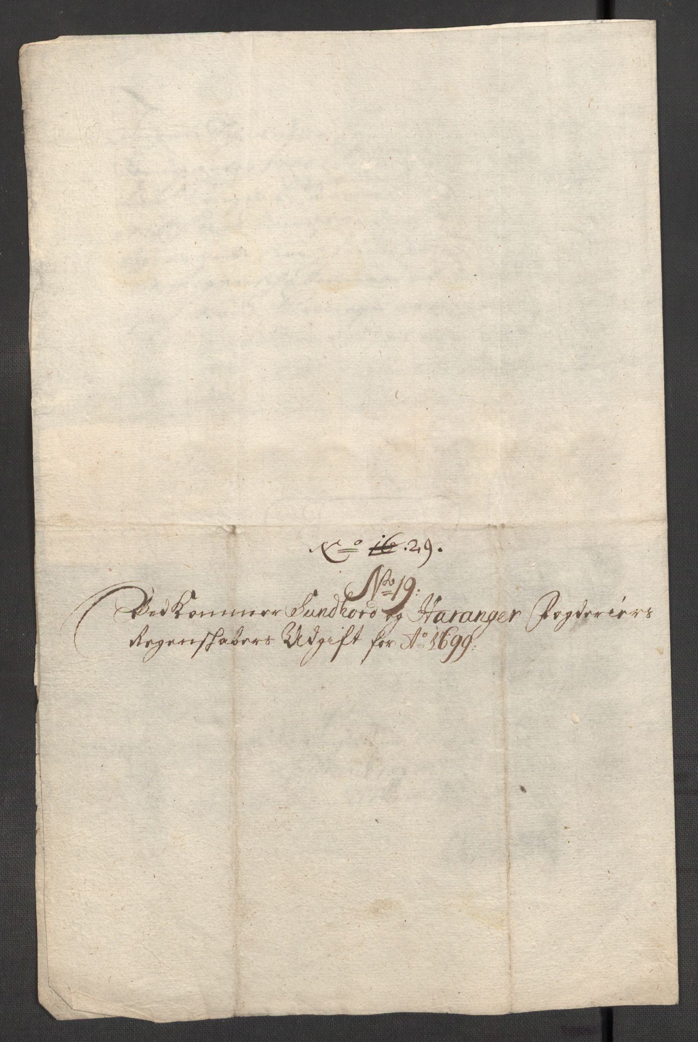 Rentekammeret inntil 1814, Reviderte regnskaper, Fogderegnskap, AV/RA-EA-4092/R48/L2978: Fogderegnskap Sunnhordland og Hardanger, 1699, p. 420