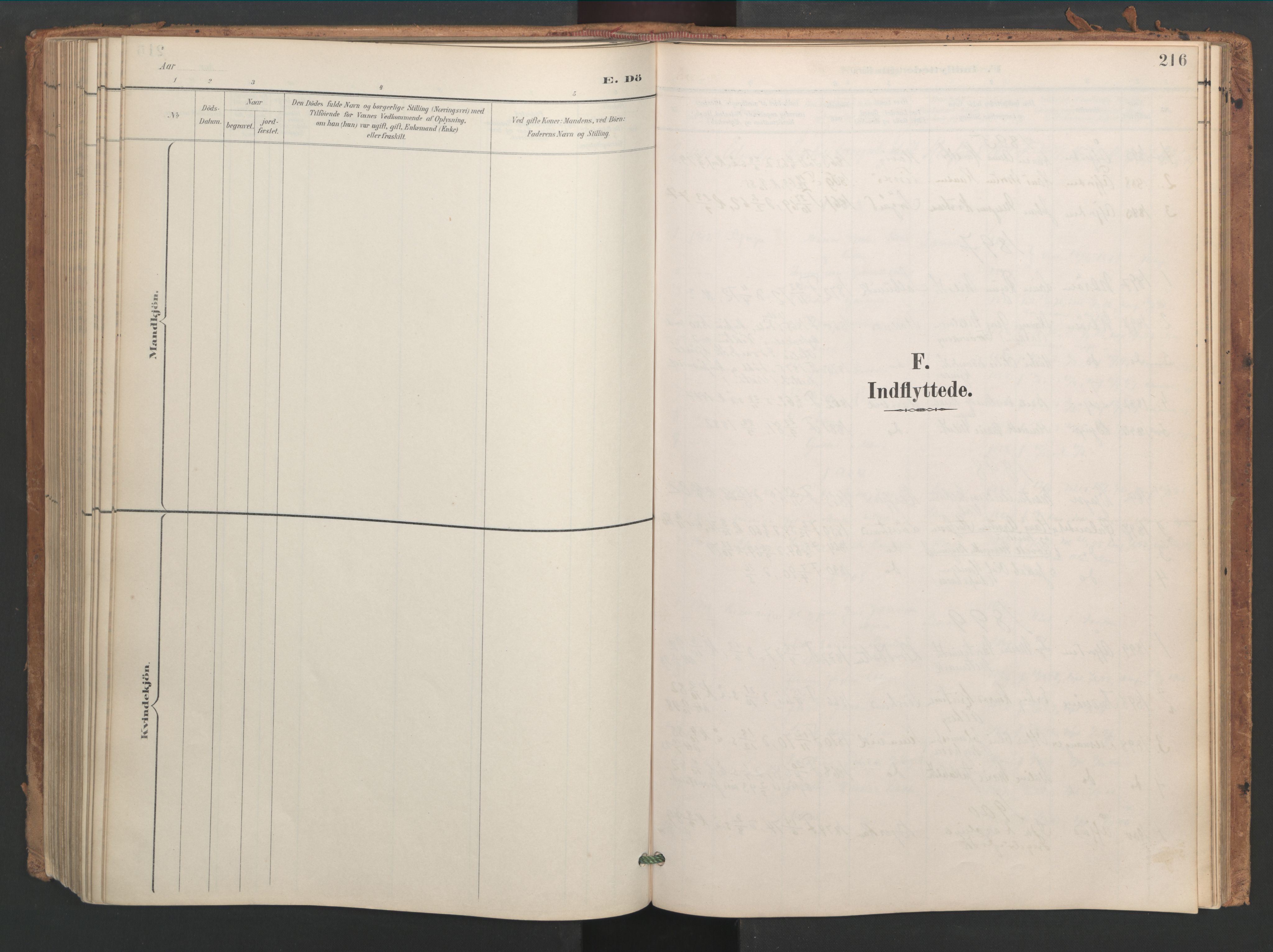 Ministerialprotokoller, klokkerbøker og fødselsregistre - Sør-Trøndelag, SAT/A-1456/656/L0693: Parish register (official) no. 656A02, 1894-1913, p. 216