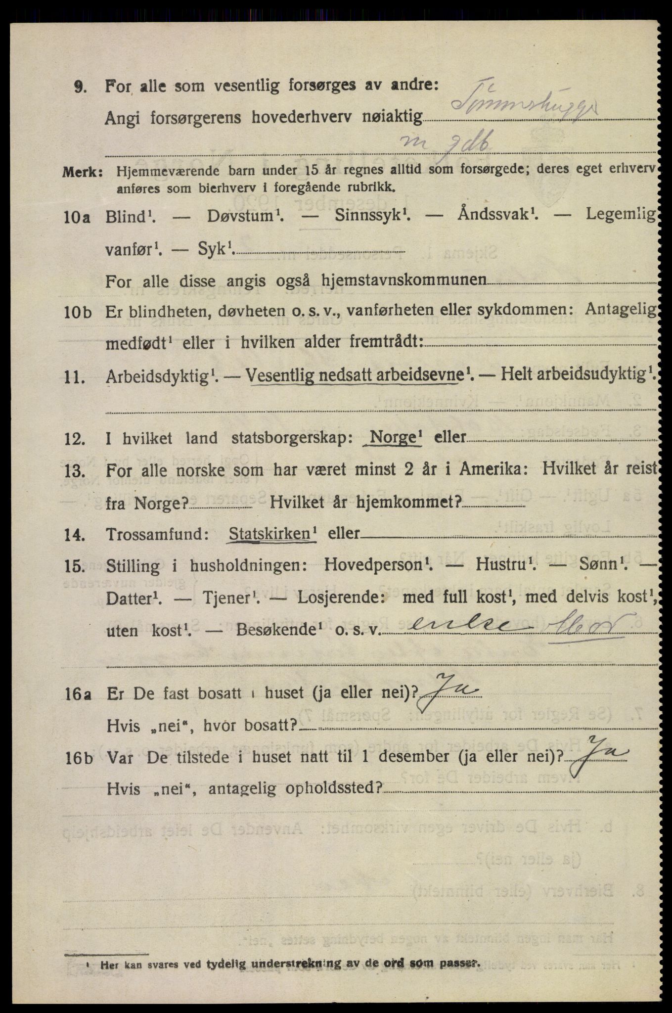 SAKO, 1920 census for Solum, 1920, p. 14633