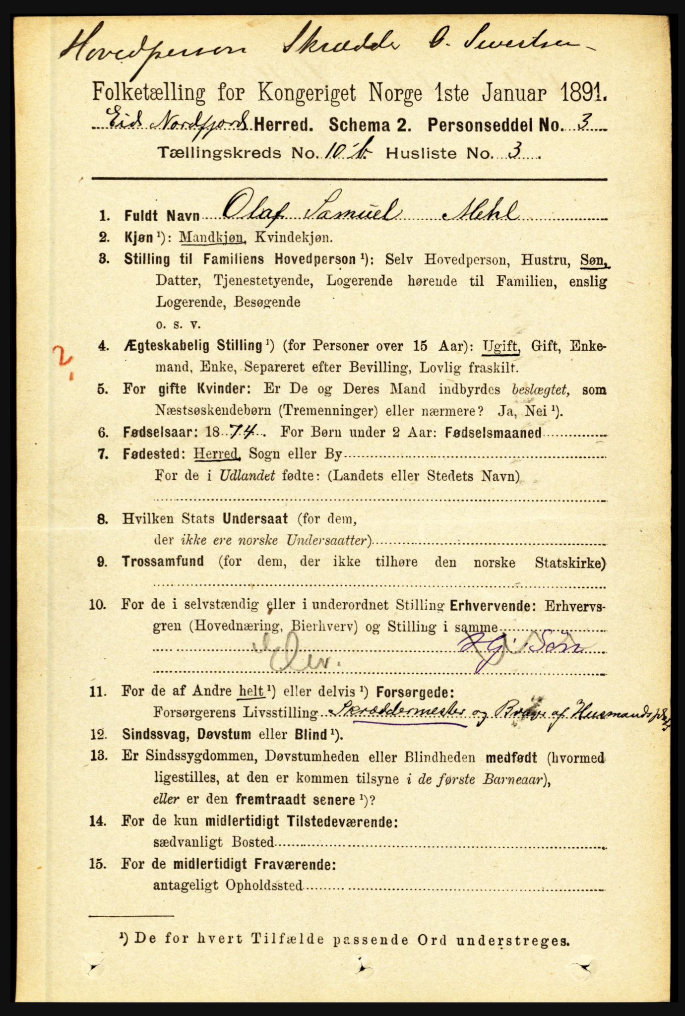 RA, 1891 census for 1443 Eid, 1891, p. 3356