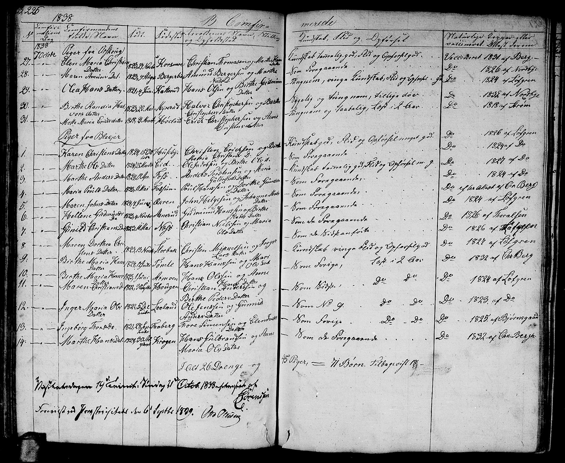 Aurskog prestekontor Kirkebøker, AV/SAO-A-10304a/G/Ga/L0002: Parish register (copy) no. I 2, 1829-1857, p. 226