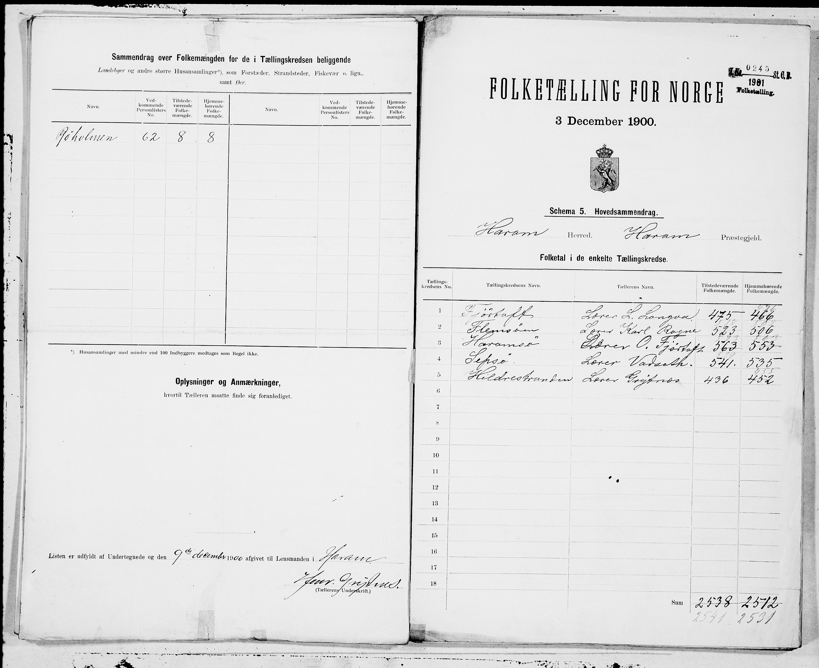 SAT, 1900 census for Haram, 1900, p. 12