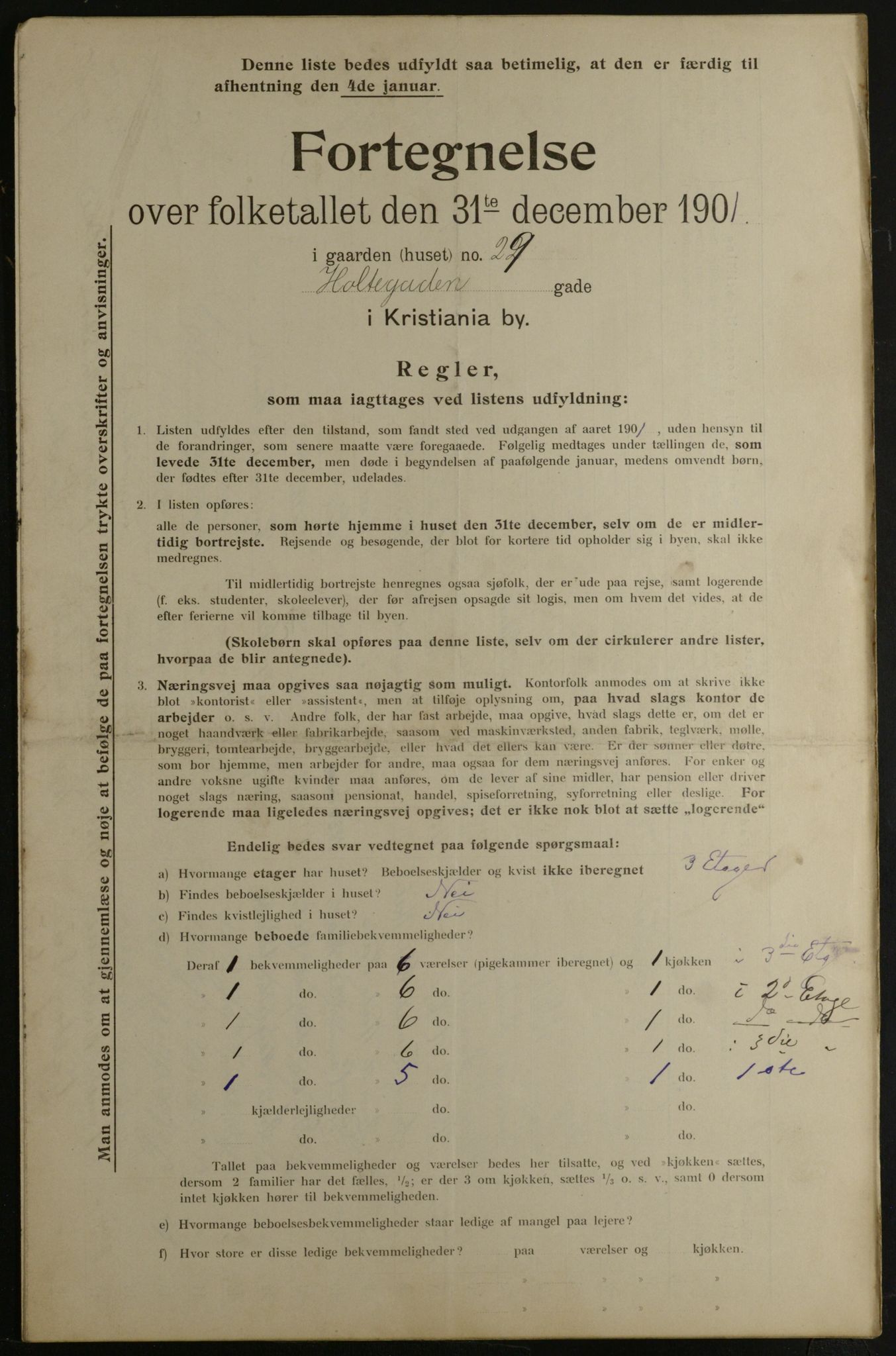 OBA, Municipal Census 1901 for Kristiania, 1901, p. 6523