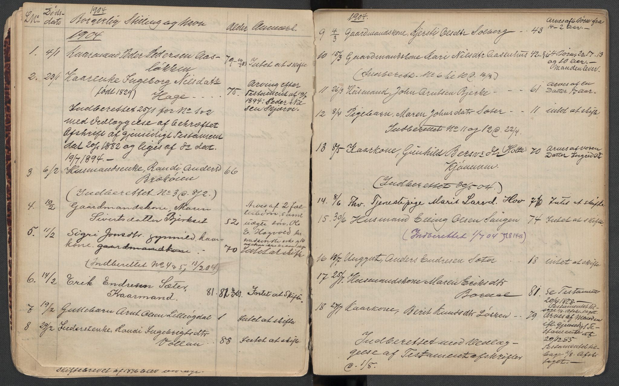 Soknedal lensmannskontor, AV/SAT-A-1070/02/L0009: Dødsfallsprotokoll, 1884-1912