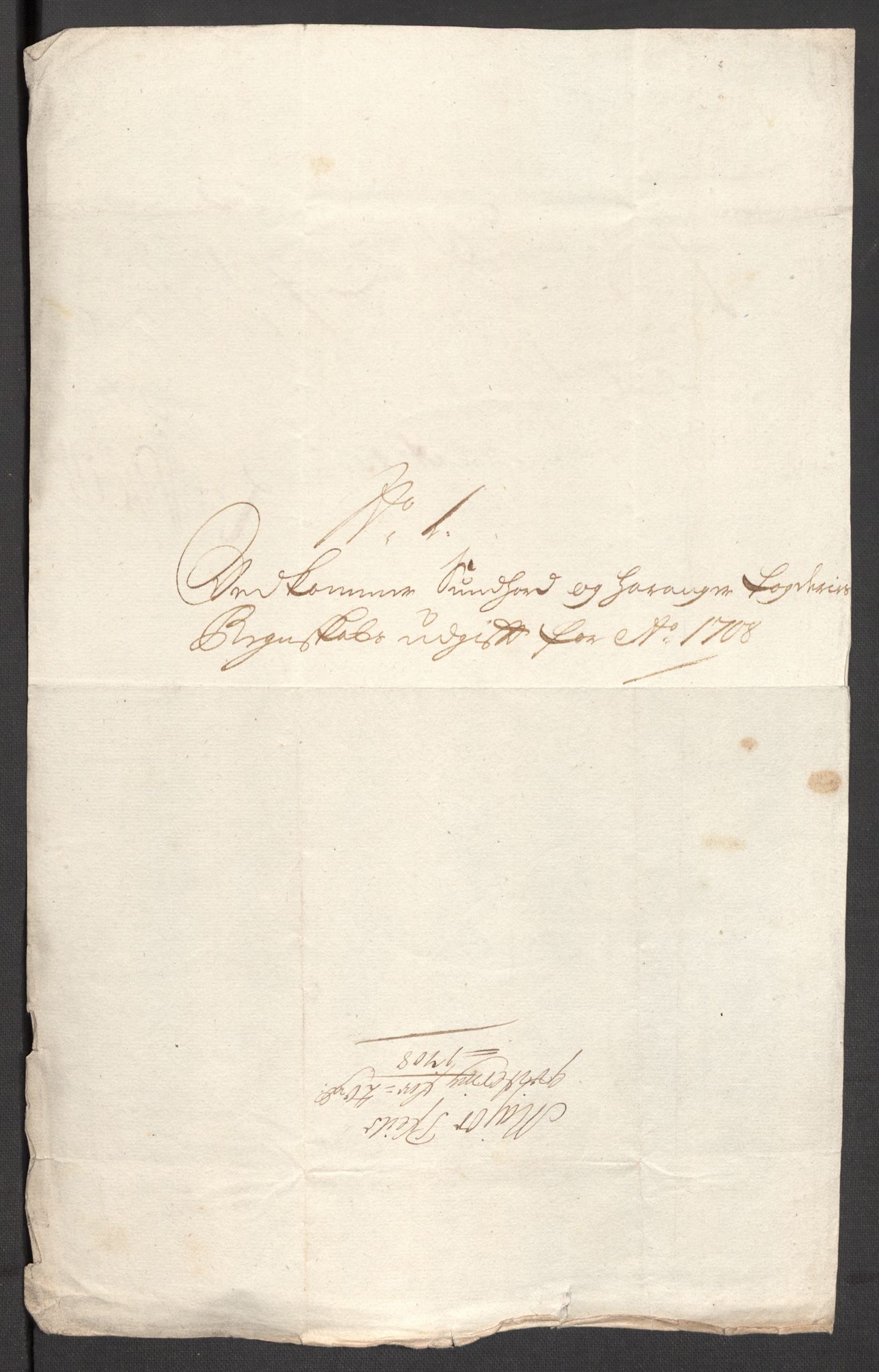 Rentekammeret inntil 1814, Reviderte regnskaper, Fogderegnskap, AV/RA-EA-4092/R48/L2985: Fogderegnskap Sunnhordland og Hardanger, 1708, p. 240