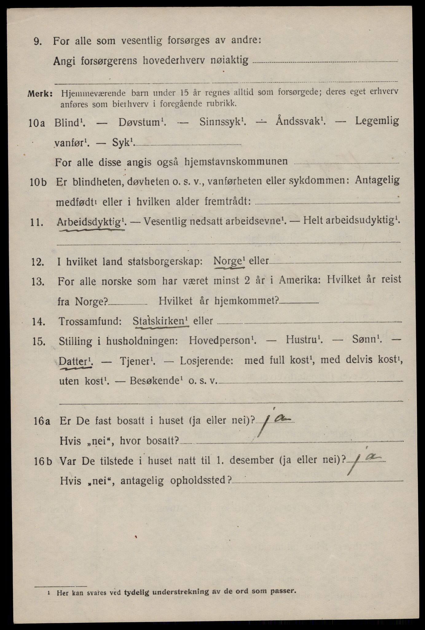 SAKO, 1920 census for Vinje, 1920, p. 1050