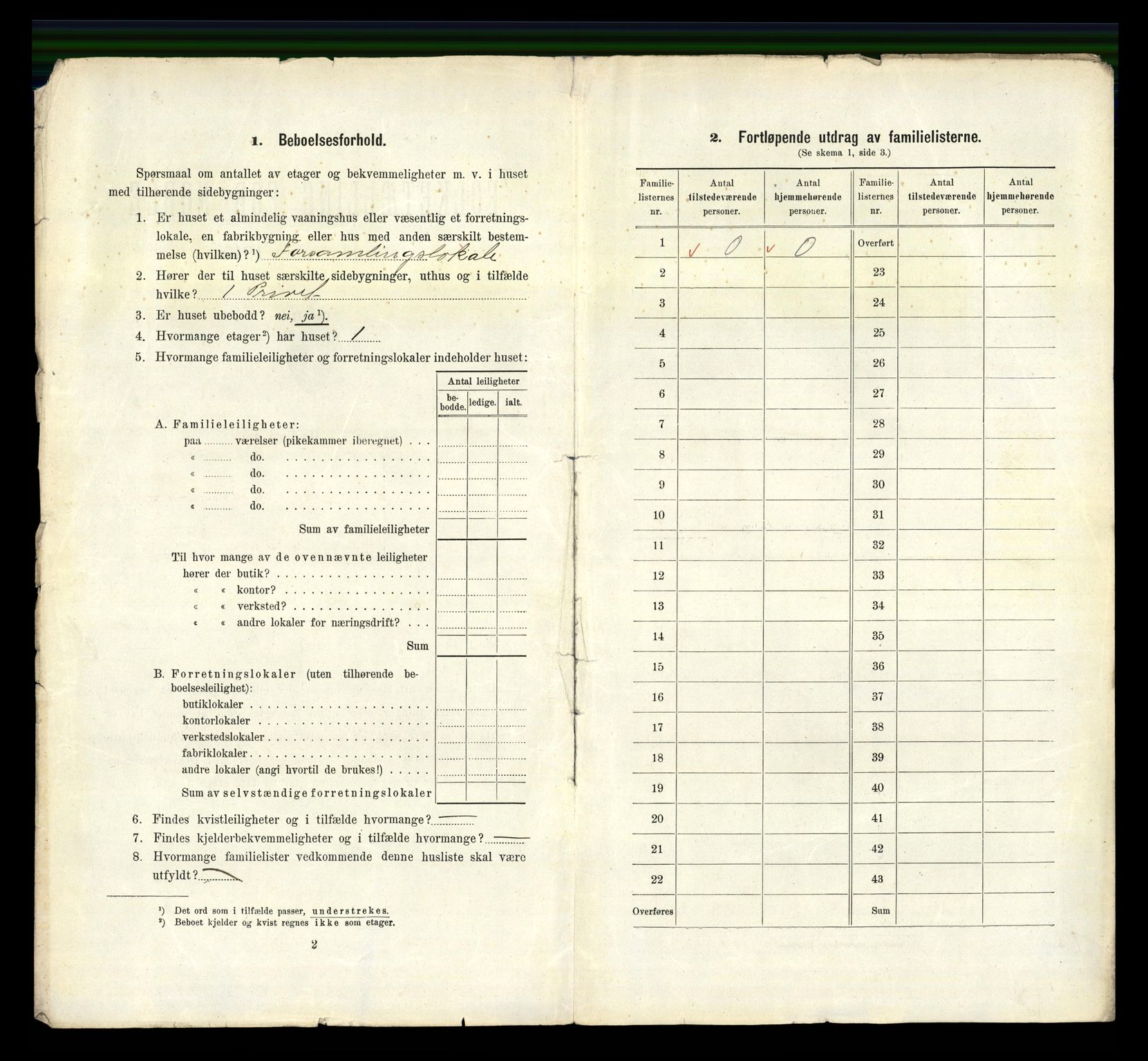 RA, 1910 census for Skien, 1910, p. 7307