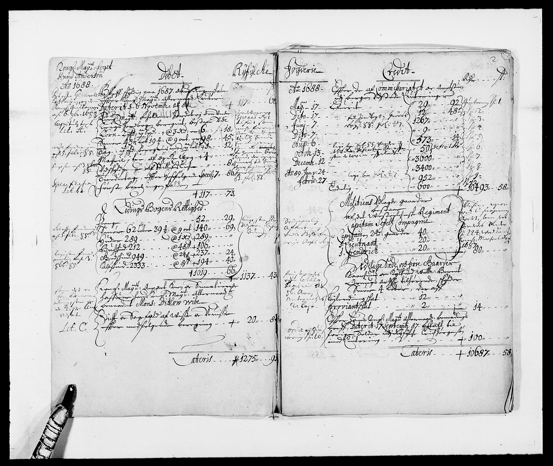 Rentekammeret inntil 1814, Reviderte regnskaper, Fogderegnskap, RA/EA-4092/R47/L2855: Fogderegnskap Ryfylke, 1685-1688, p. 332