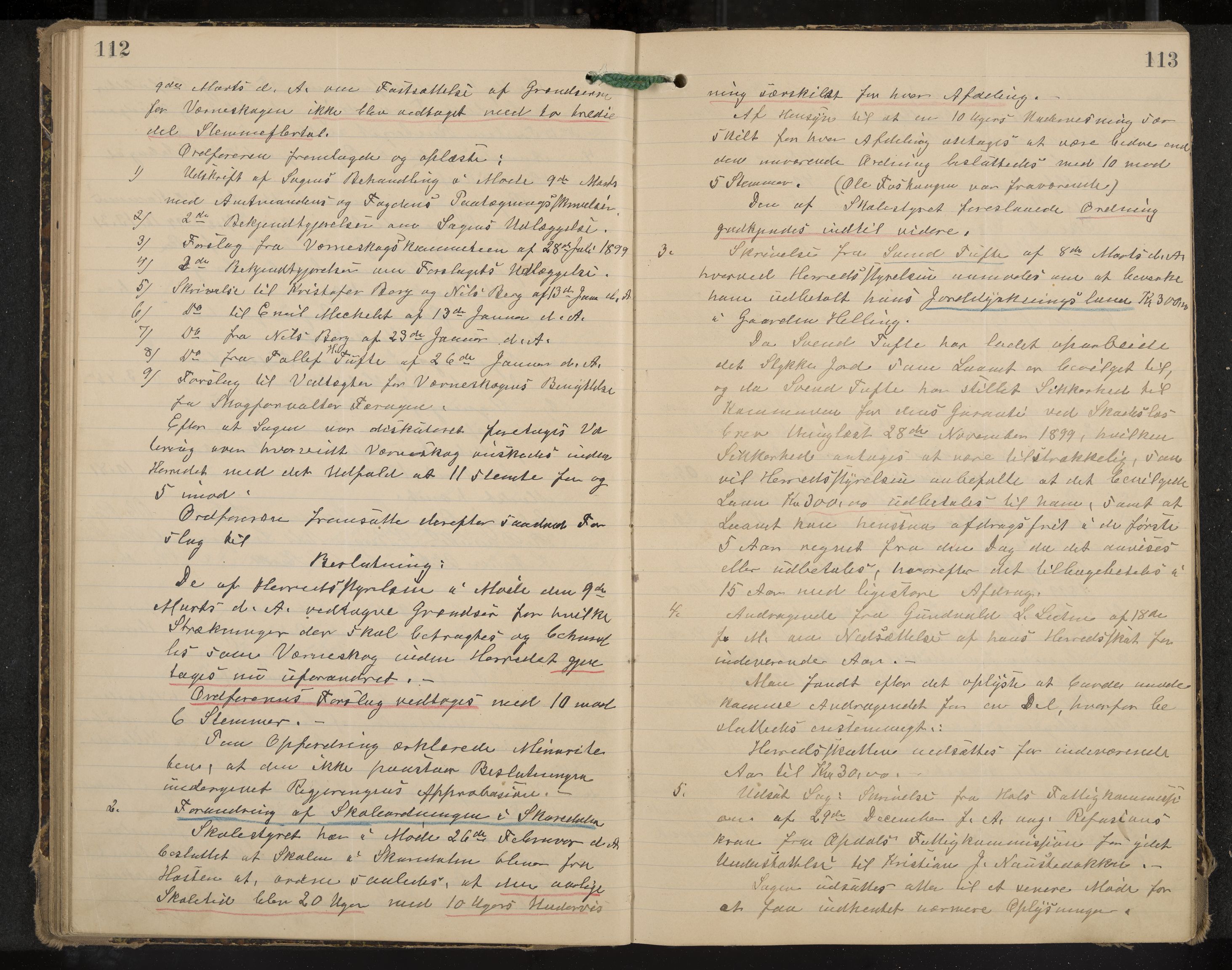 Hol formannskap og sentraladministrasjon, IKAK/0620021-1/A/L0003: Møtebok, 1897-1904, p. 112-113