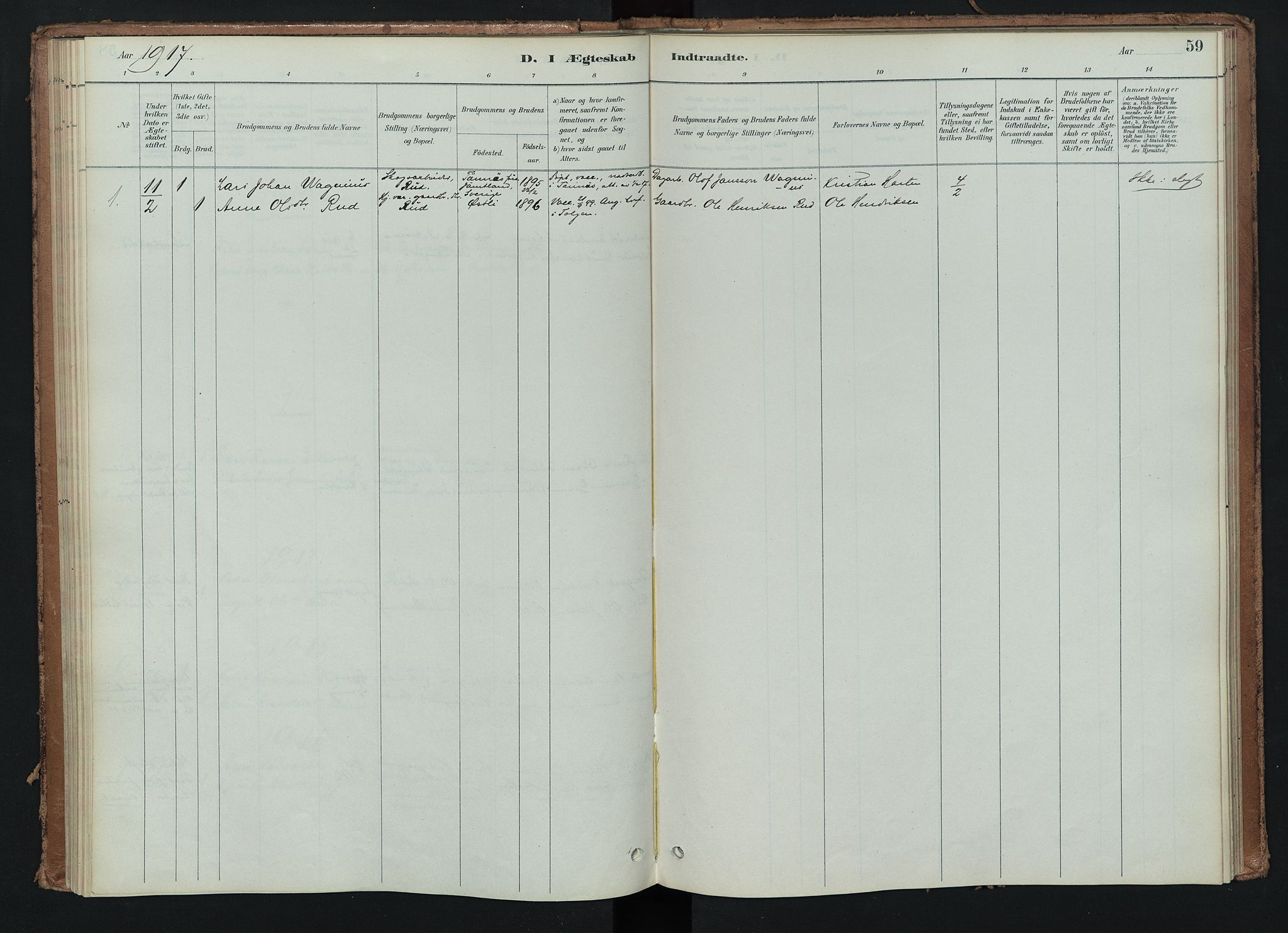 Tynset prestekontor, SAH/PREST-058/H/Ha/Haa/L0024: Parish register (official) no. 24, 1885-1916, p. 59