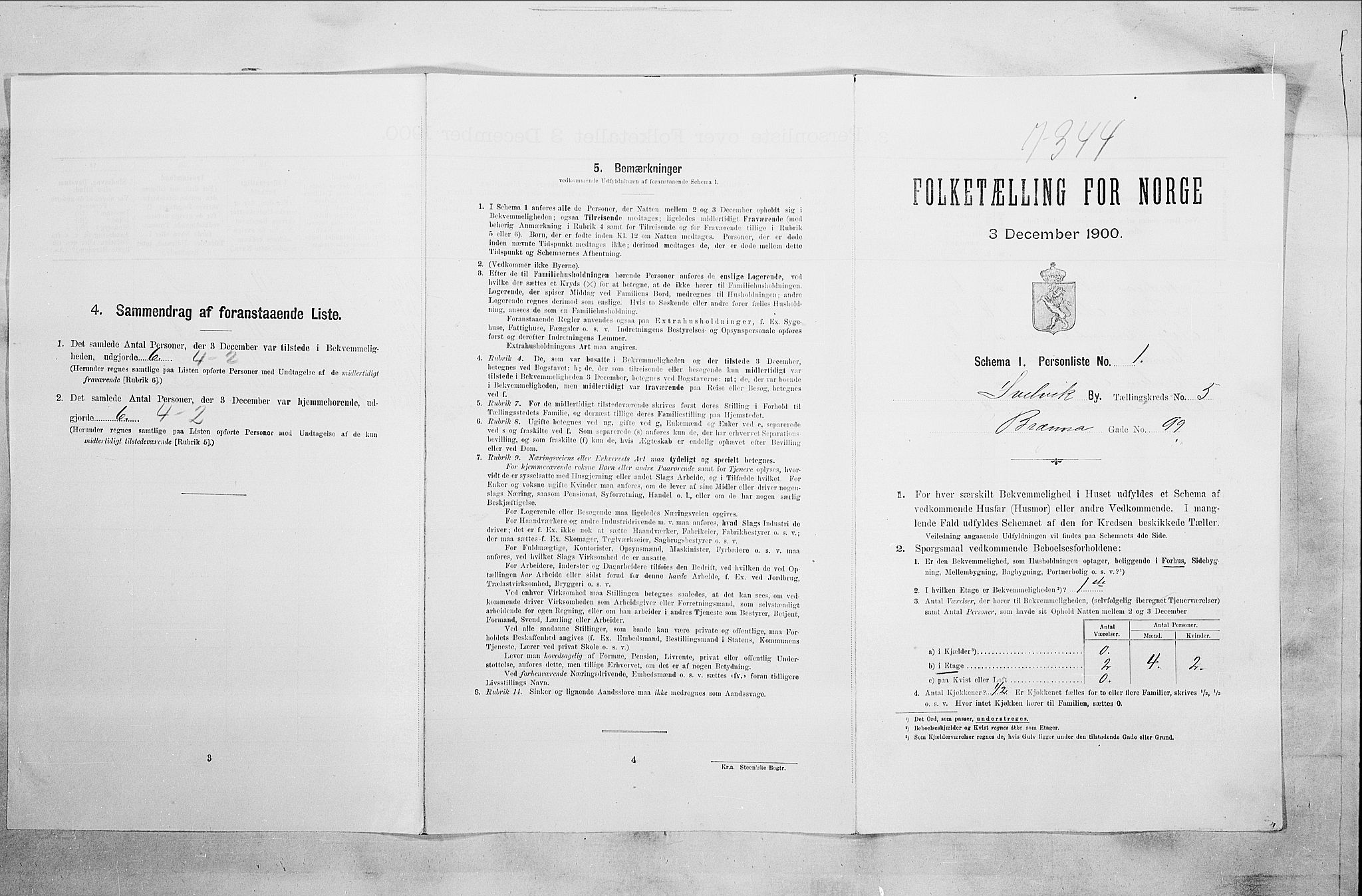 RA, 1900 census for Svelvik, 1900, p. 592