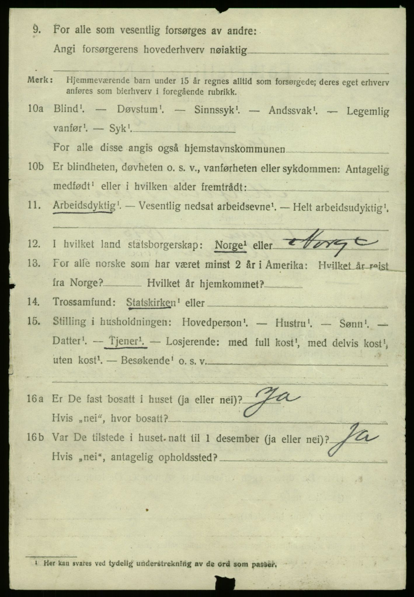 SAB, 1920 census for Fana, 1920, p. 10126