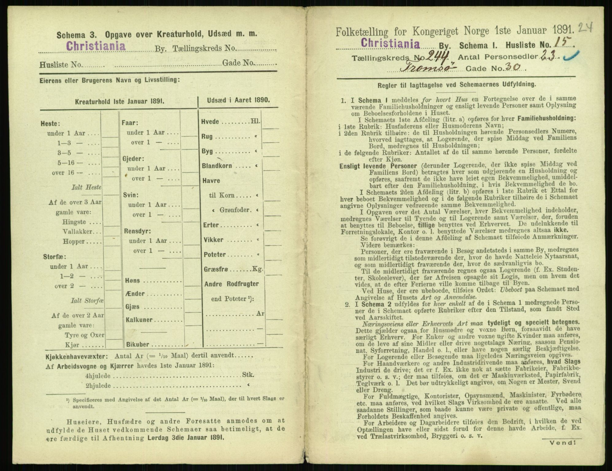 RA, 1891 census for 0301 Kristiania, 1891, p. 148428