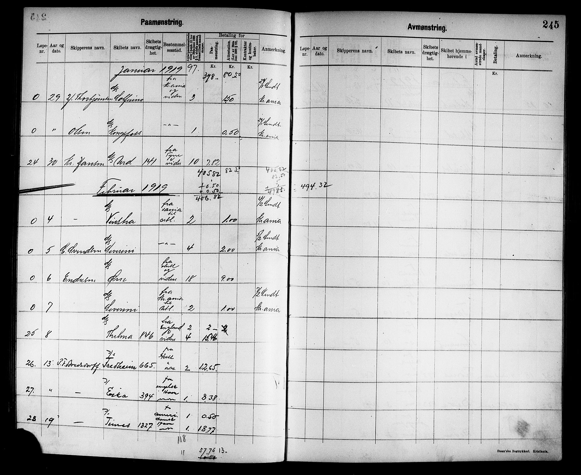 Tønsberg innrulleringskontor, AV/SAKO-A-786/H/Ha/L0007: Mønstringsjournal, 1915-1925, p. 248