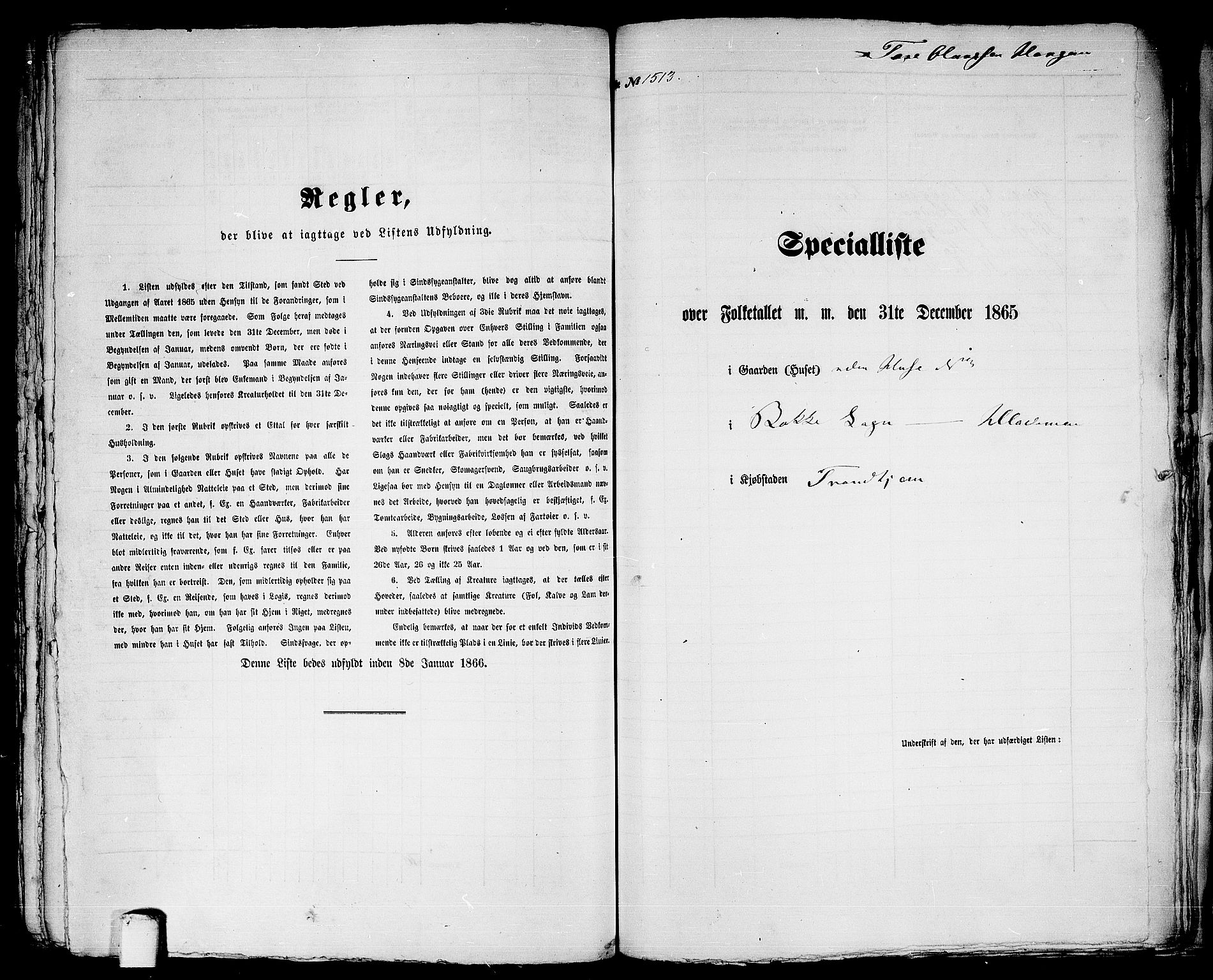 RA, 1865 census for Trondheim, 1865, p. 3128