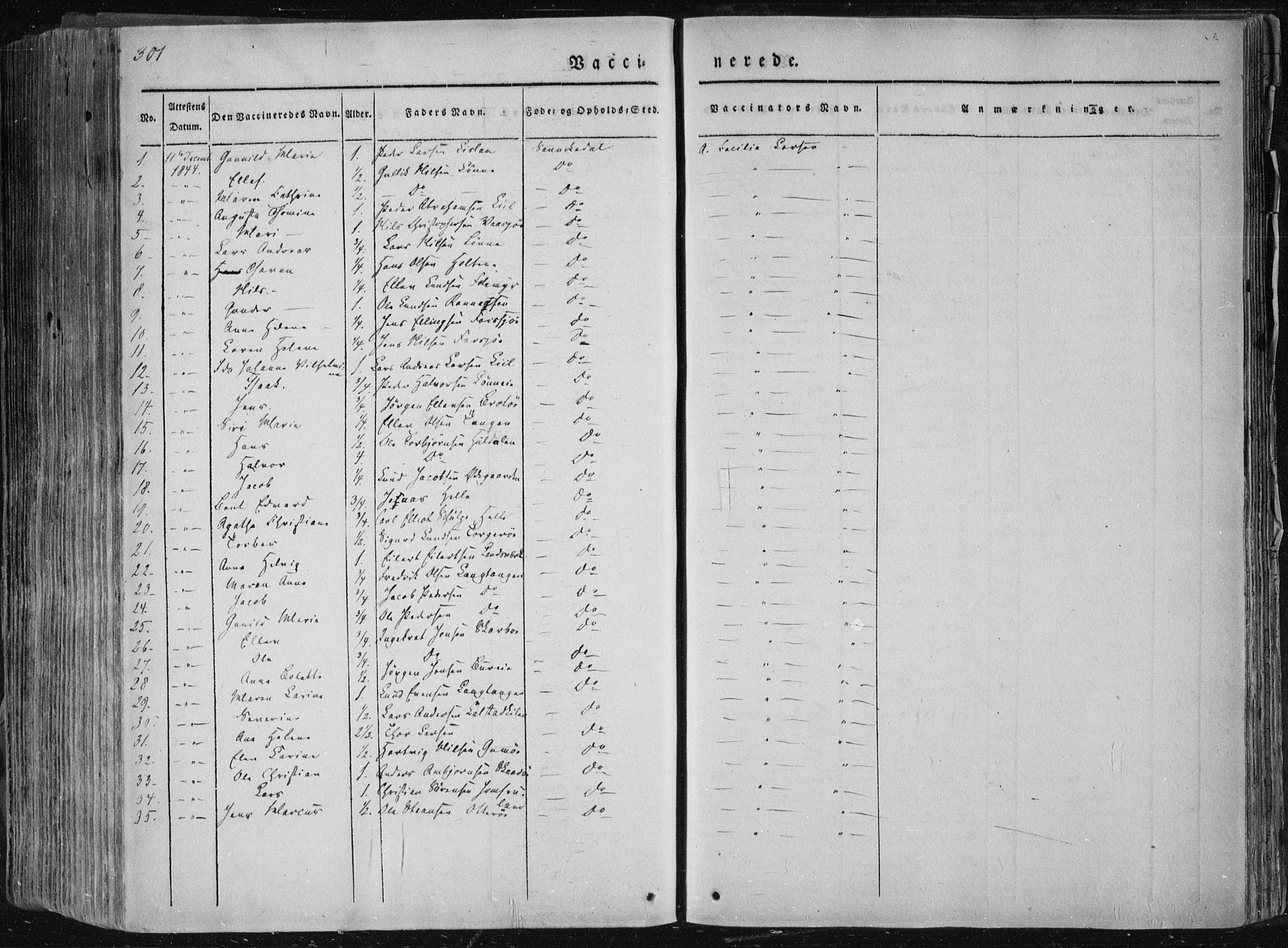 Sannidal kirkebøker, SAKO/A-296/F/Fa/L0007: Parish register (official) no. 7, 1831-1854, p. 301