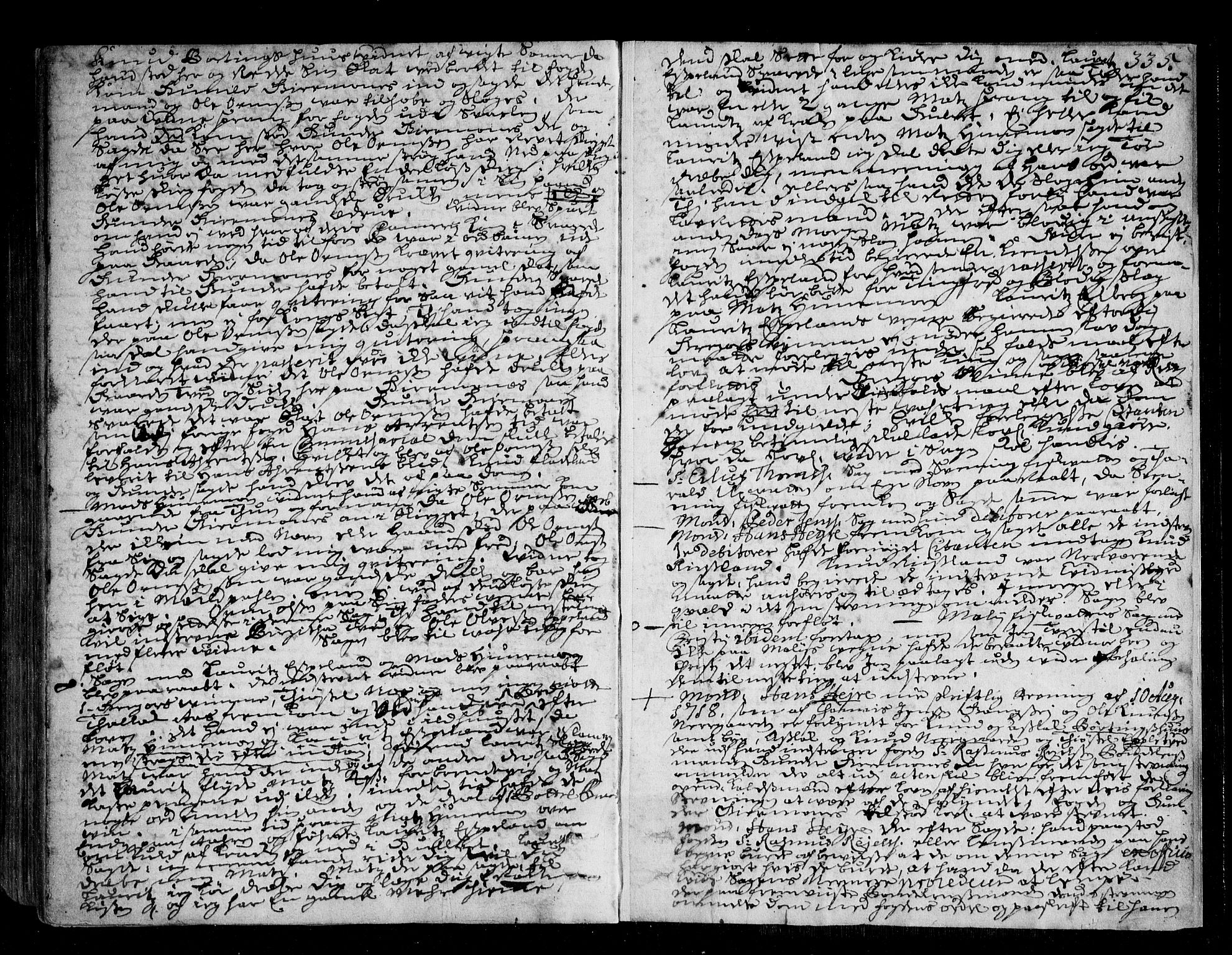Østre Råbyggelag sorenskriveri, AV/SAK-1221-0016/F/Fa/L0007: Tingbok nr 6, 1715-1718, p. 334b-335a