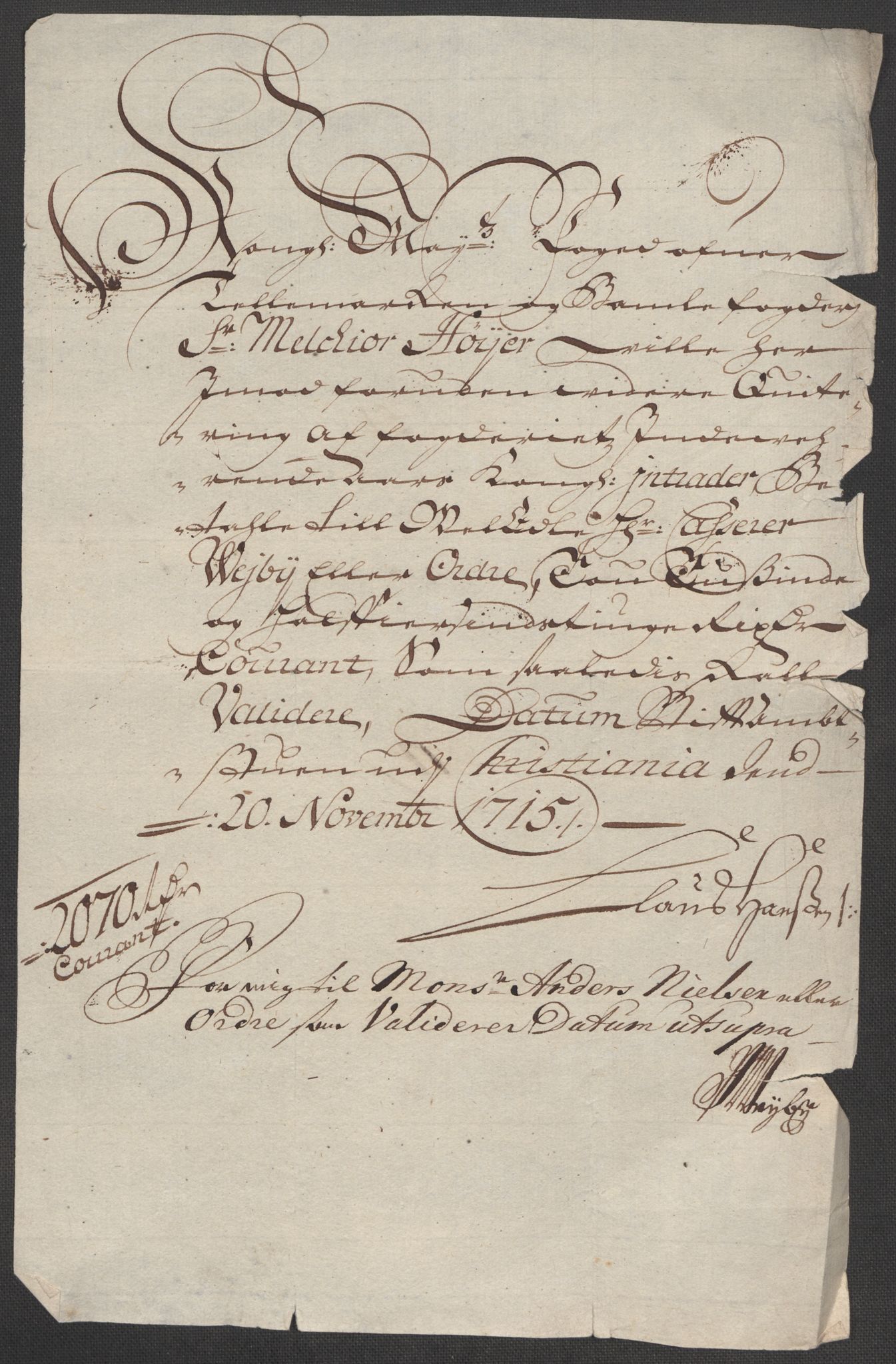 Rentekammeret inntil 1814, Reviderte regnskaper, Fogderegnskap, AV/RA-EA-4092/R36/L2127: Fogderegnskap Øvre og Nedre Telemark og Bamble, 1715, p. 379