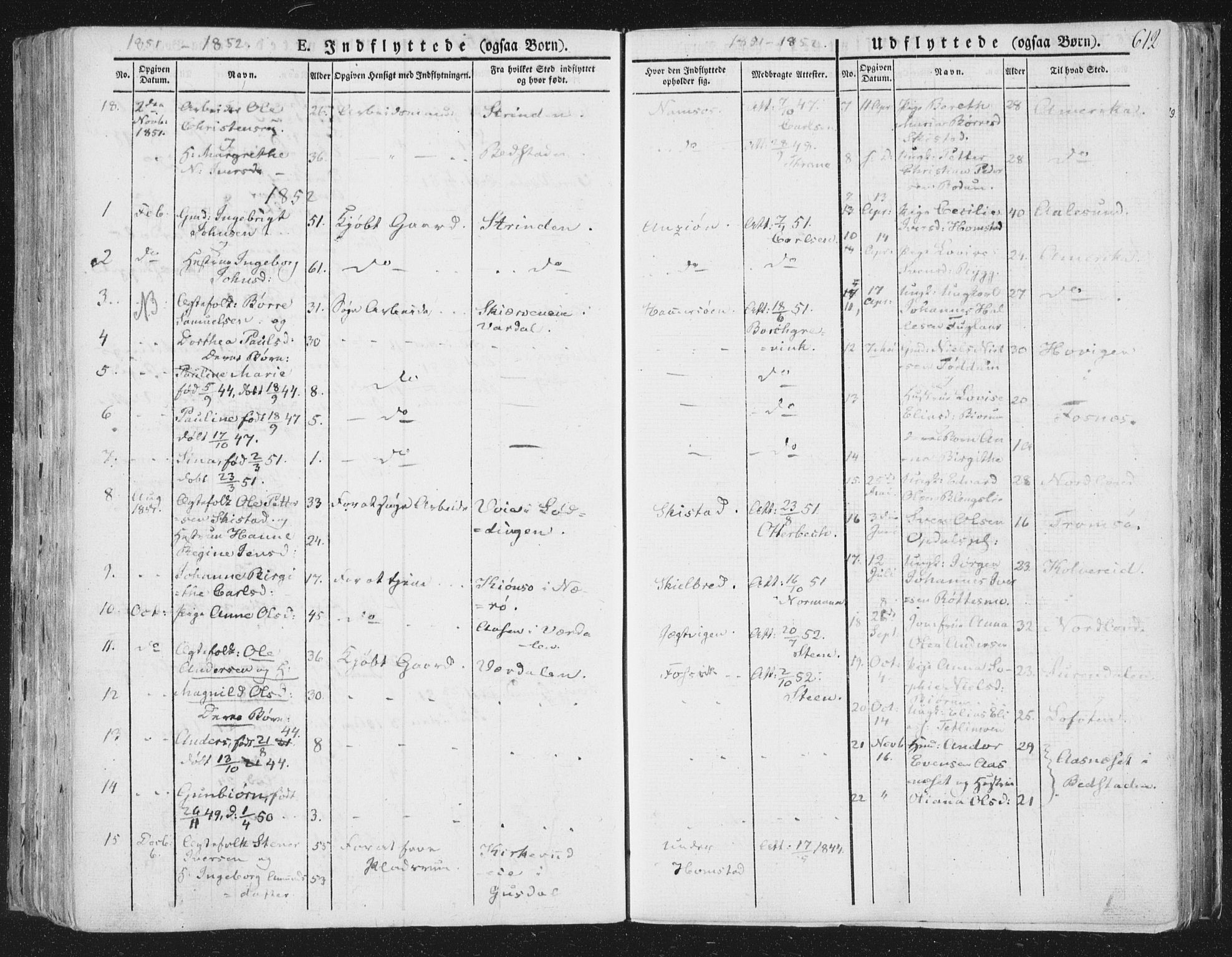 Ministerialprotokoller, klokkerbøker og fødselsregistre - Nord-Trøndelag, SAT/A-1458/764/L0552: Parish register (official) no. 764A07b, 1824-1865, p. 612