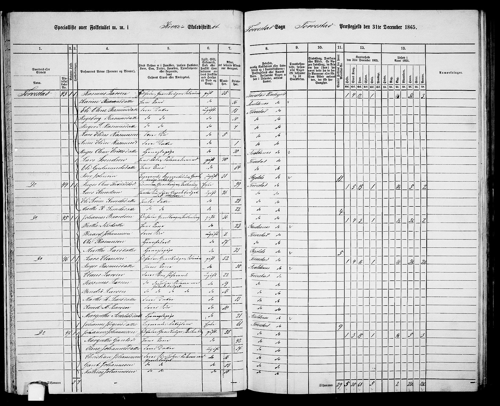 RA, 1865 census for Torvastad/Torvastad, Skåre og Utsira, 1865, p. 30