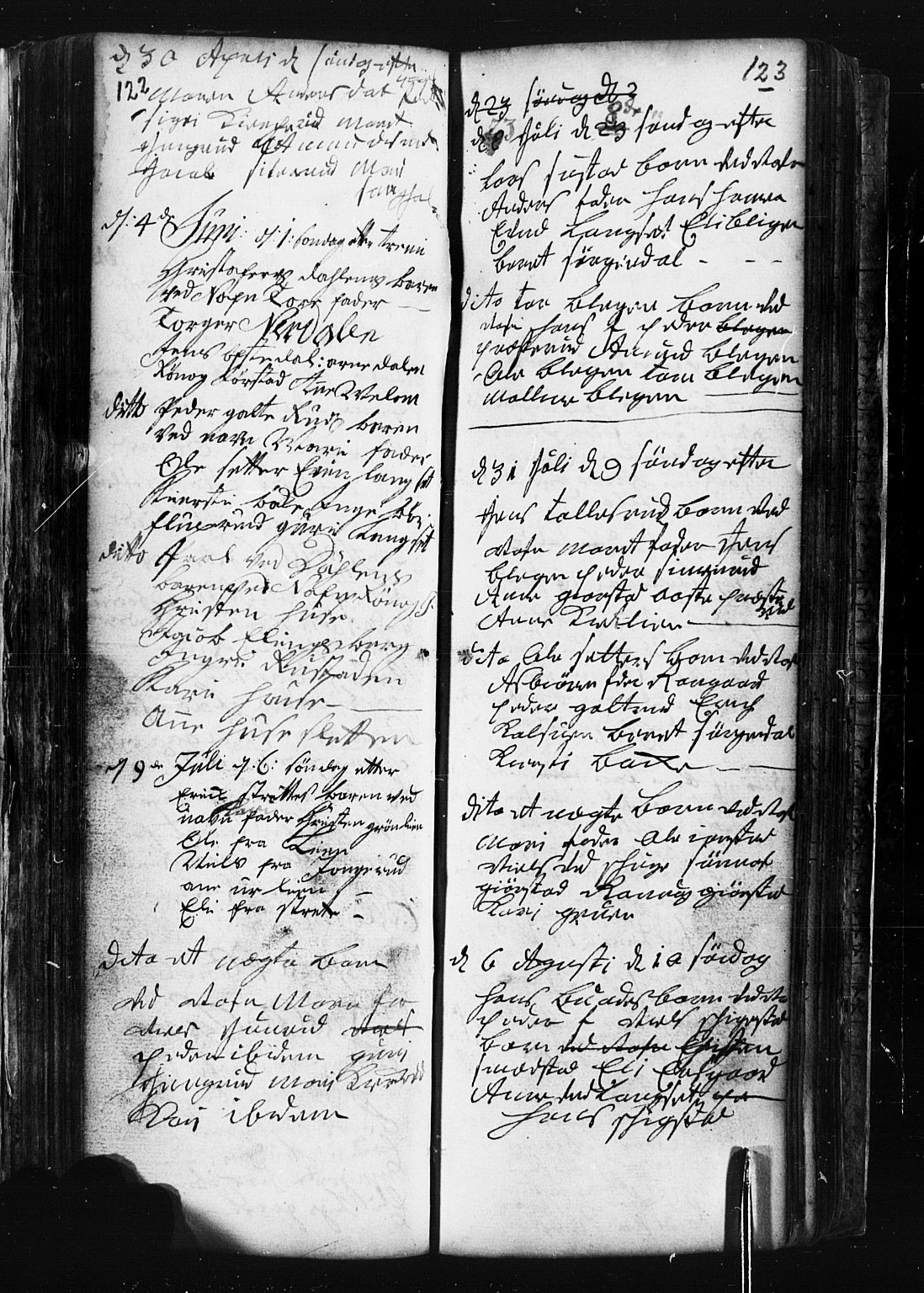 Fåberg prestekontor, AV/SAH-PREST-086/H/Ha/Hab/L0001: Parish register (copy) no. 1, 1727-1767, p. 122-123