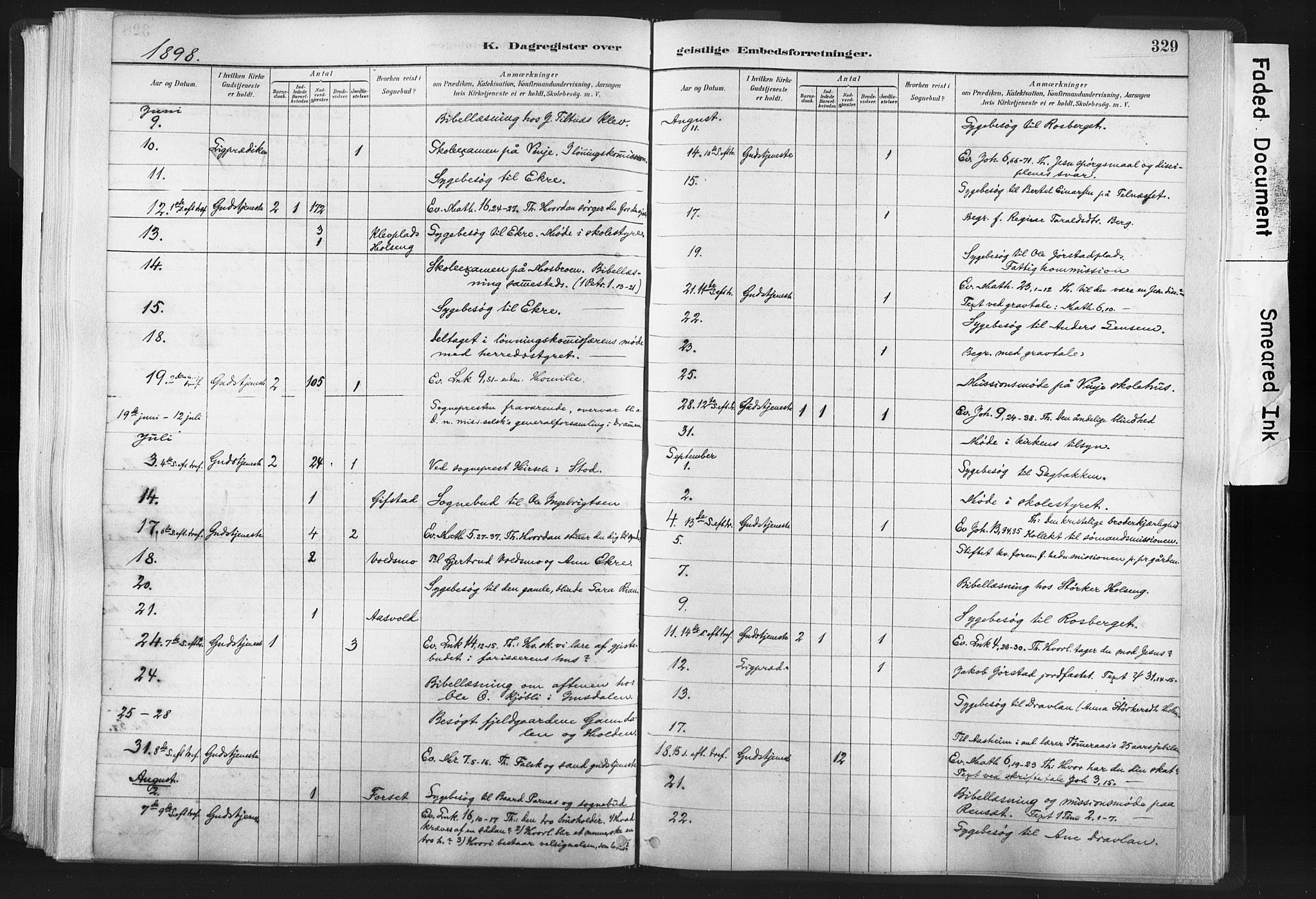 Ministerialprotokoller, klokkerbøker og fødselsregistre - Nord-Trøndelag, AV/SAT-A-1458/749/L0474: Parish register (official) no. 749A08, 1887-1903, p. 329