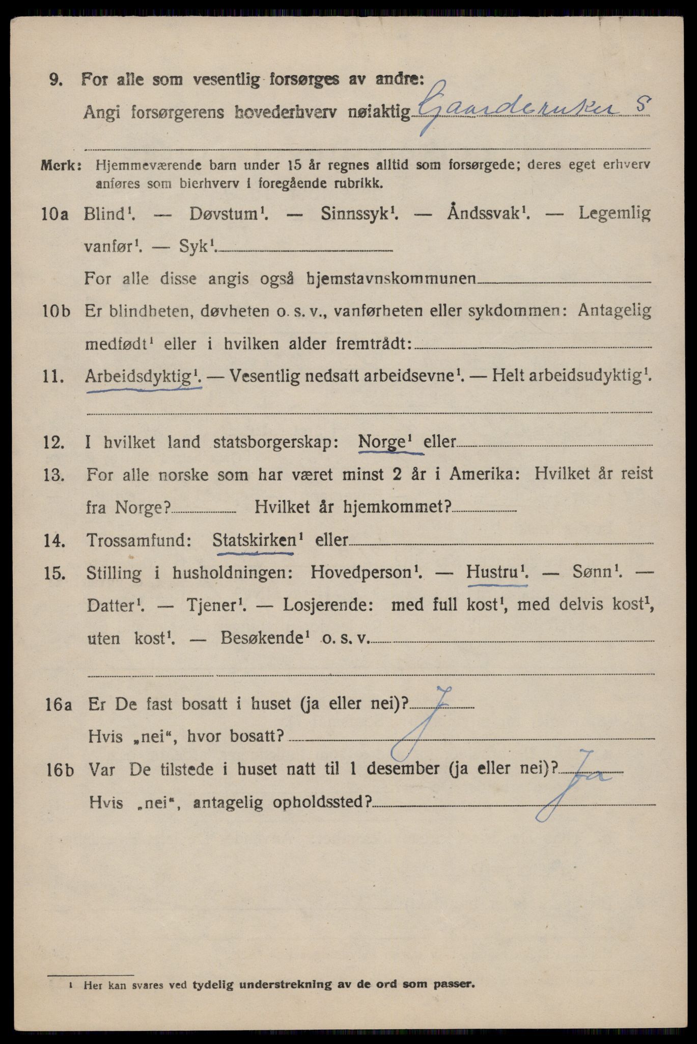 SAST, 1920 census for Strand, 1920, p. 2331