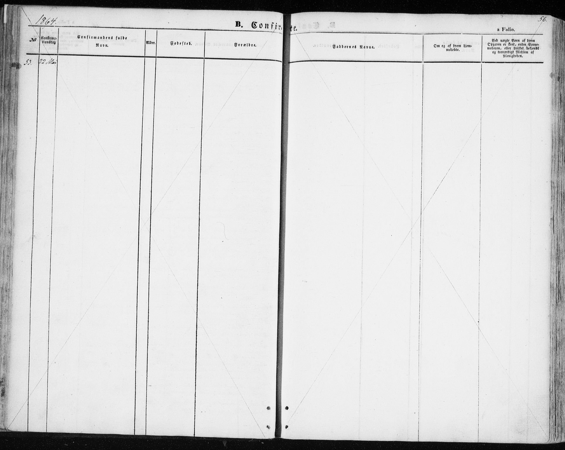 Balsfjord sokneprestembete, SATØ/S-1303/G/Ga/L0003kirke: Parish register (official) no. 3, 1856-1870, p. 56